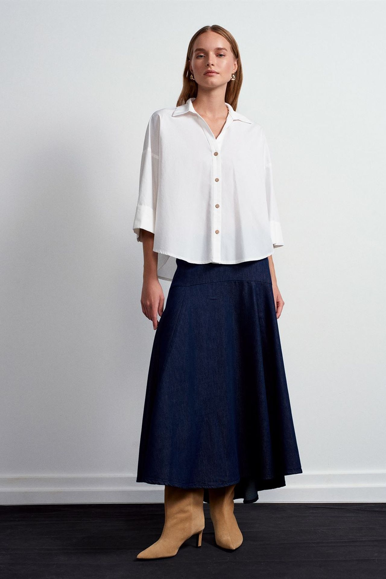DILVIN Loose-Fit Cotton Poplin Shirt 5