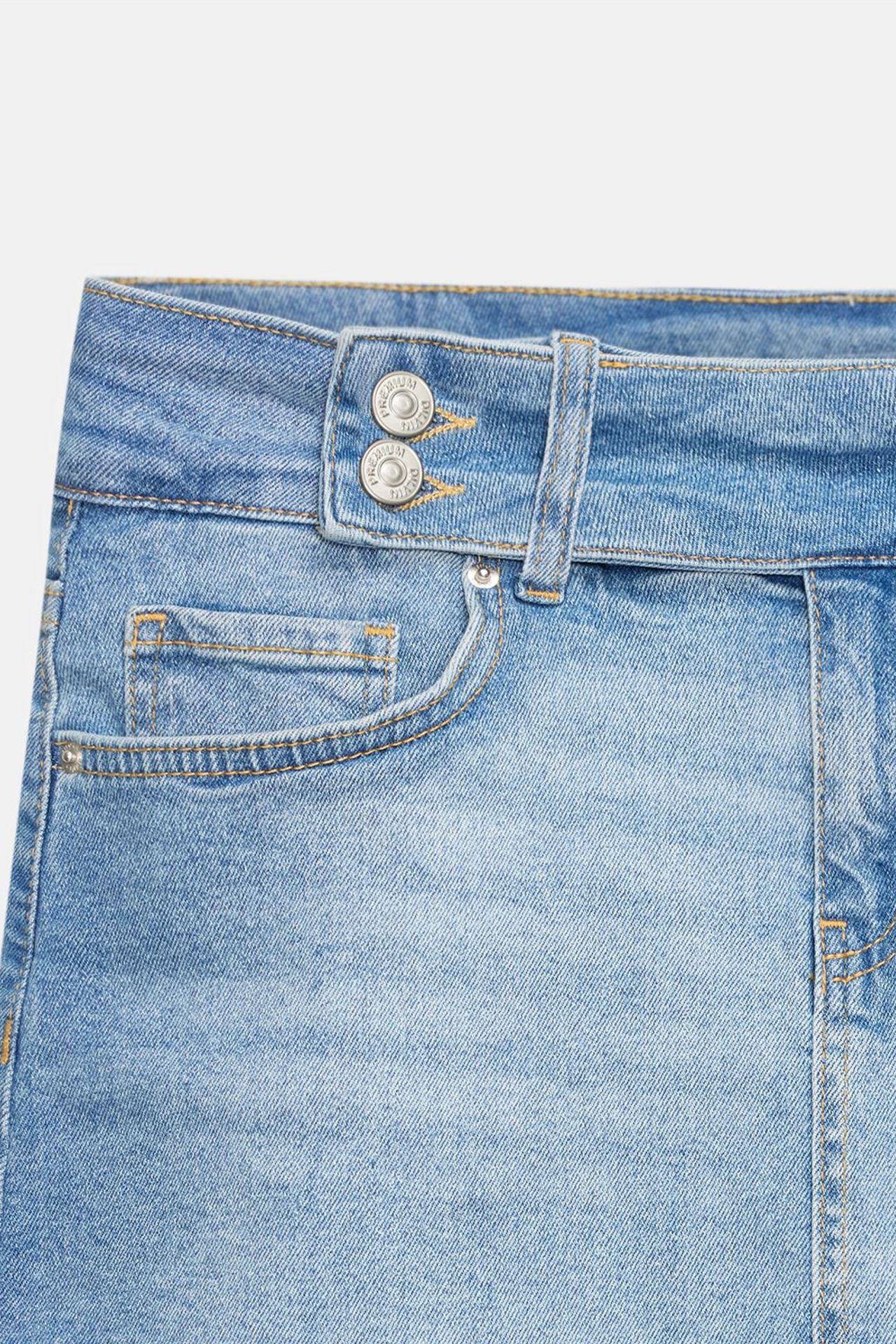 DILVIN High-Waist Denim Mini Skirt With Belt 7