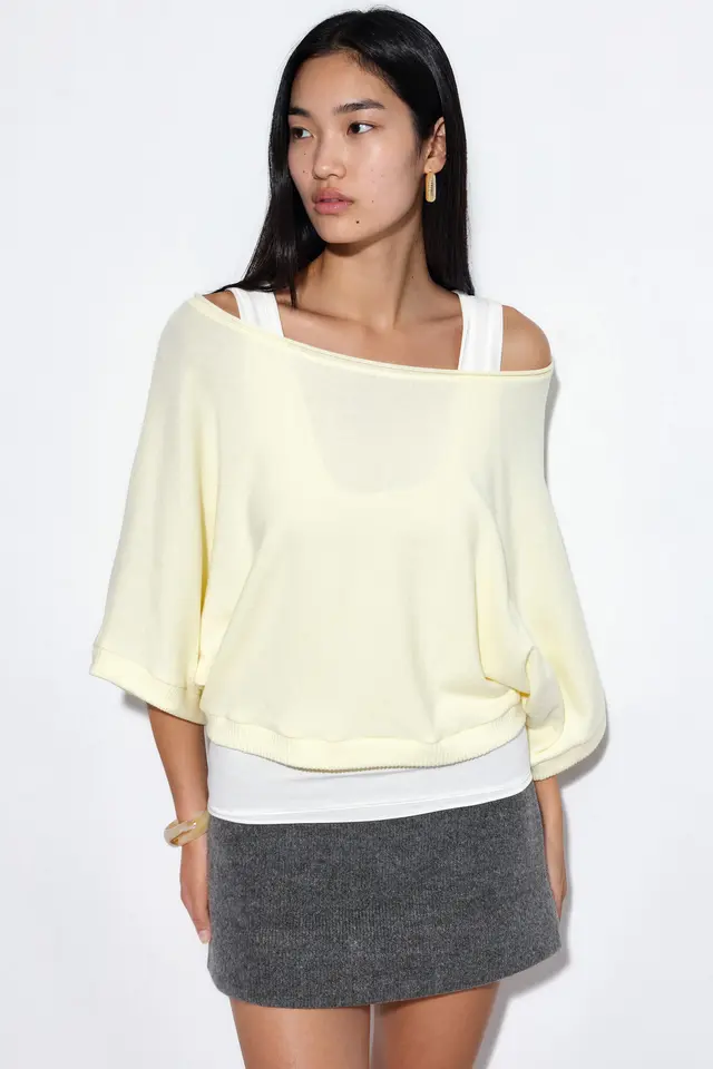 BUSEM Women's Ribbed Crew Neck Jumper