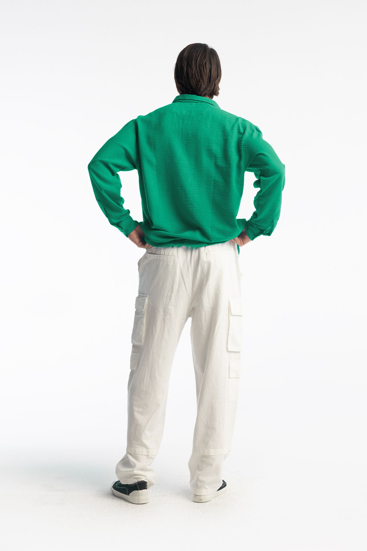 GIESTO Oversized Button-Up Long Sleeve Shirt 4