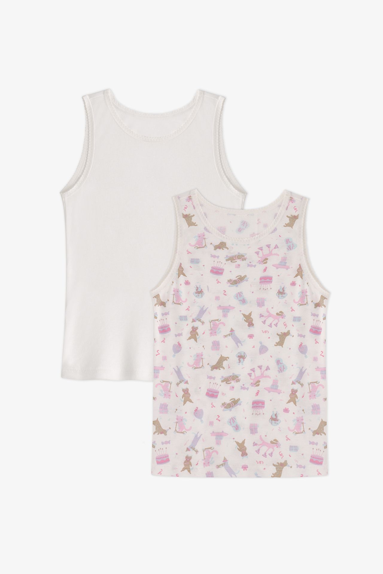 PENTI Girls' Broken Kitty Hug Tank Top 1