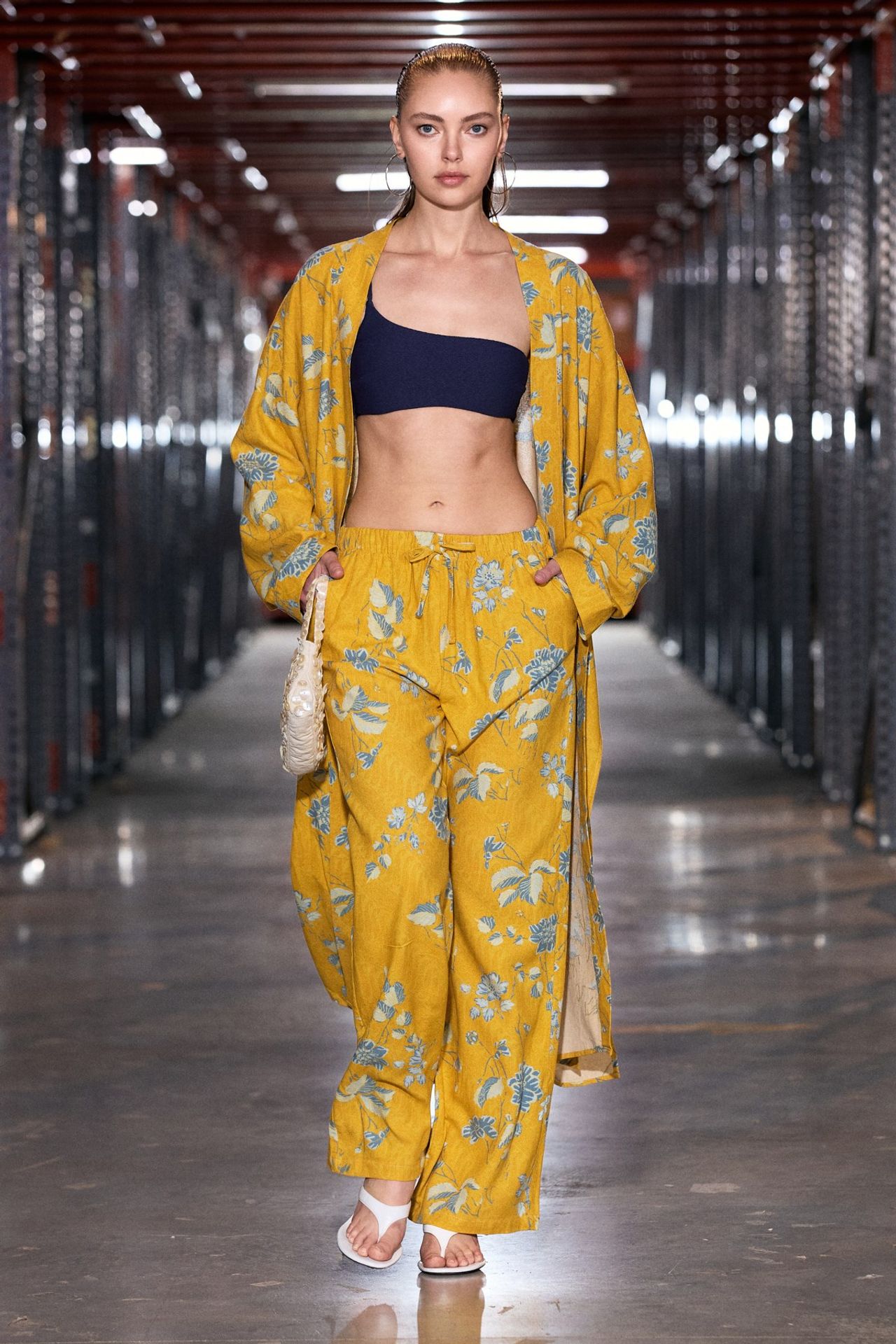 GRIMELANGE Open Front Wide Sleeve Kimono 3