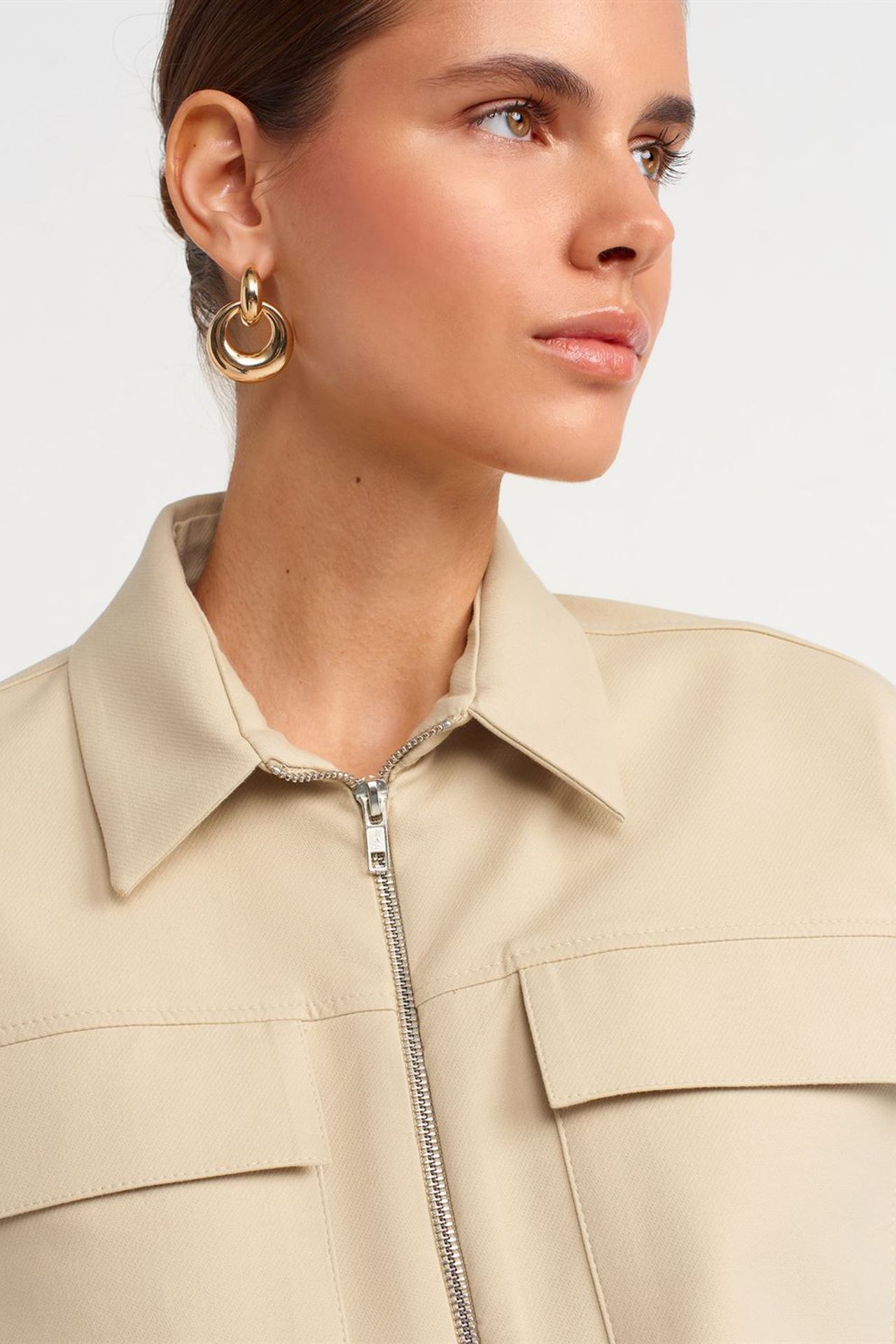 DILVIN Cropped Cotton Poplin Puffer Jacket 4