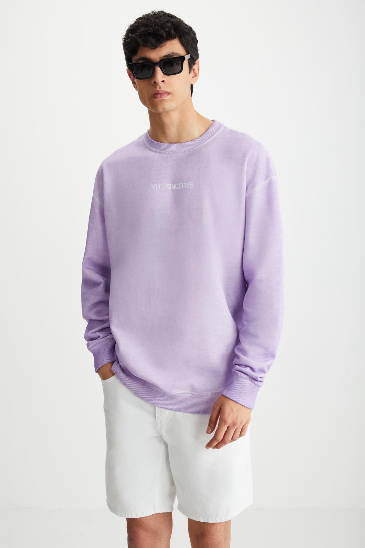 GRIMELANGE Baskılı Logolu Bisiklet Yaka Sweatshirt 1