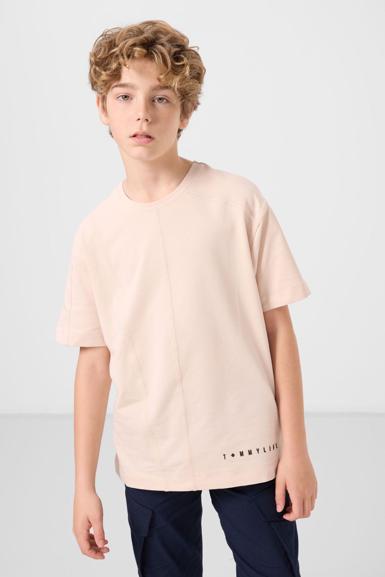 TOMMY Youth Ribbed Crew Neck T-Shirt 4