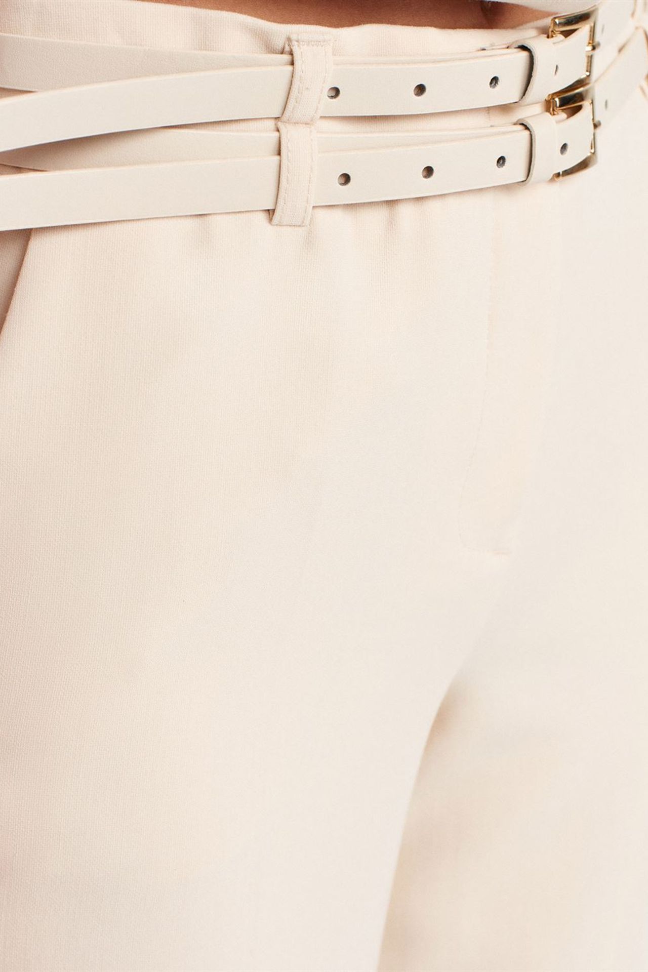 DILVIN Belted Straight-leg Crepe Trousers 3