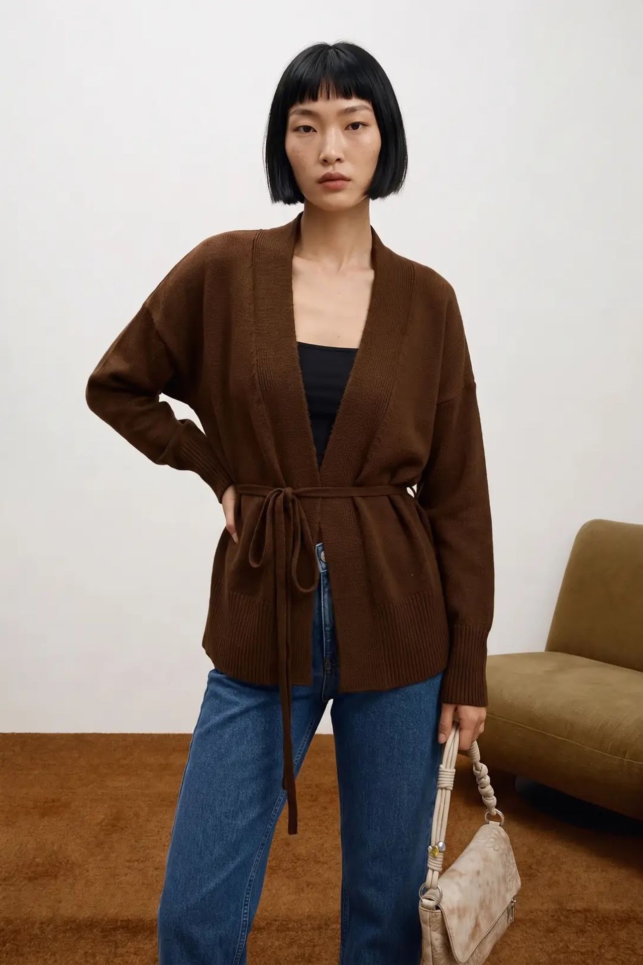MY FASHION Normal Kesim Açık Ön Örgü Hırka 3