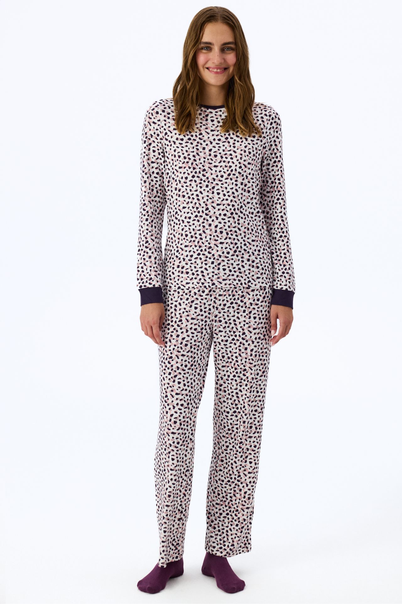 PENTI Midnight Mood Printed Long Sleeve Pajama Top 2