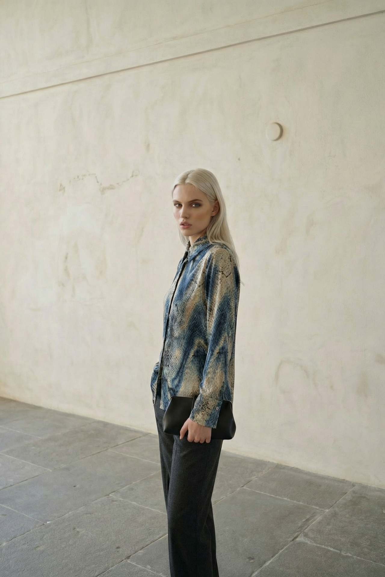 MY FASHION Women's Abstract Velvet Woven Shirt 2