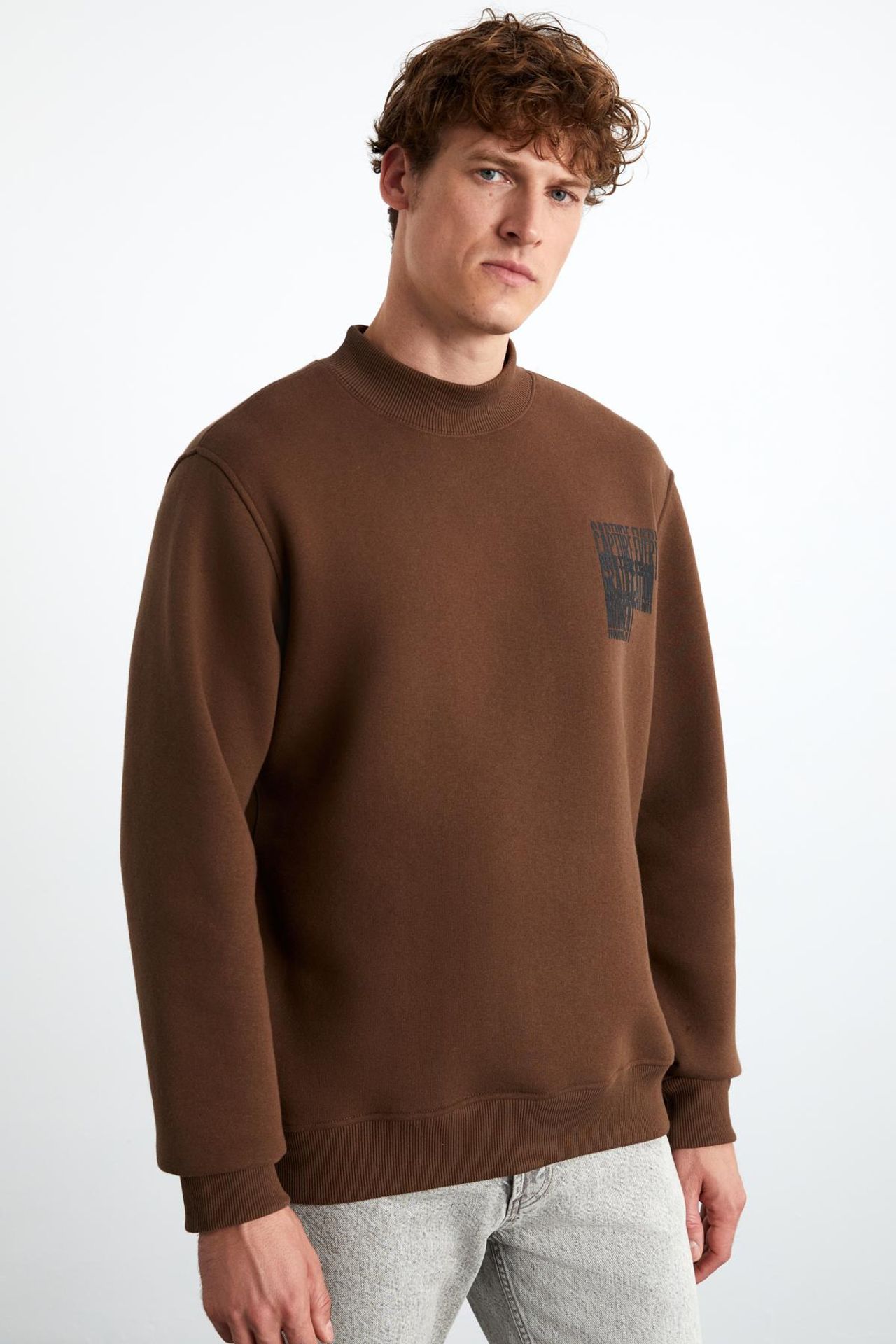 GRIMELANGE Logolu Bisiklet Yaka Sweatshirt 5