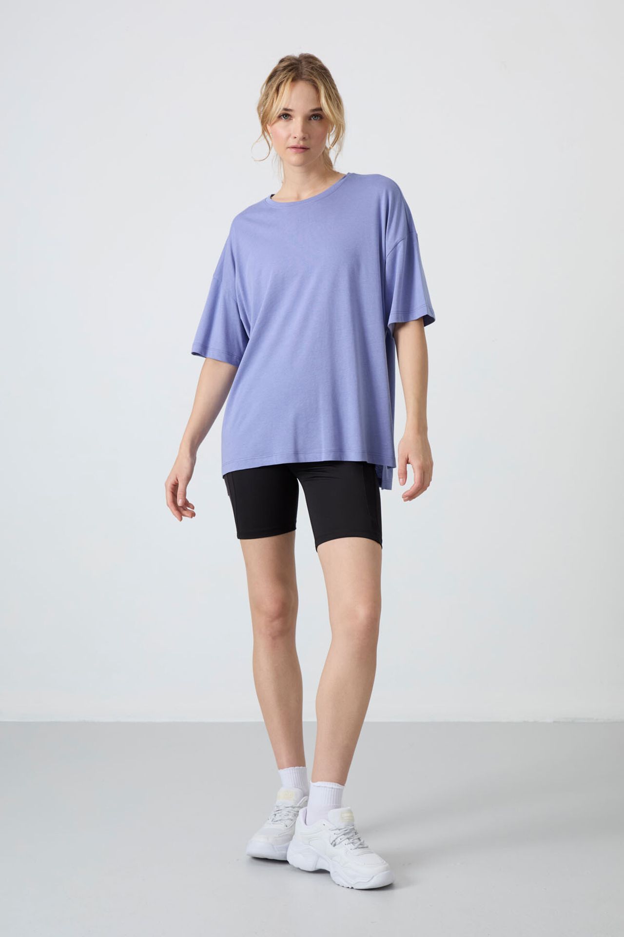 TOMMY Oversized Cotton-Modal Crew Neck T-Shirt 2