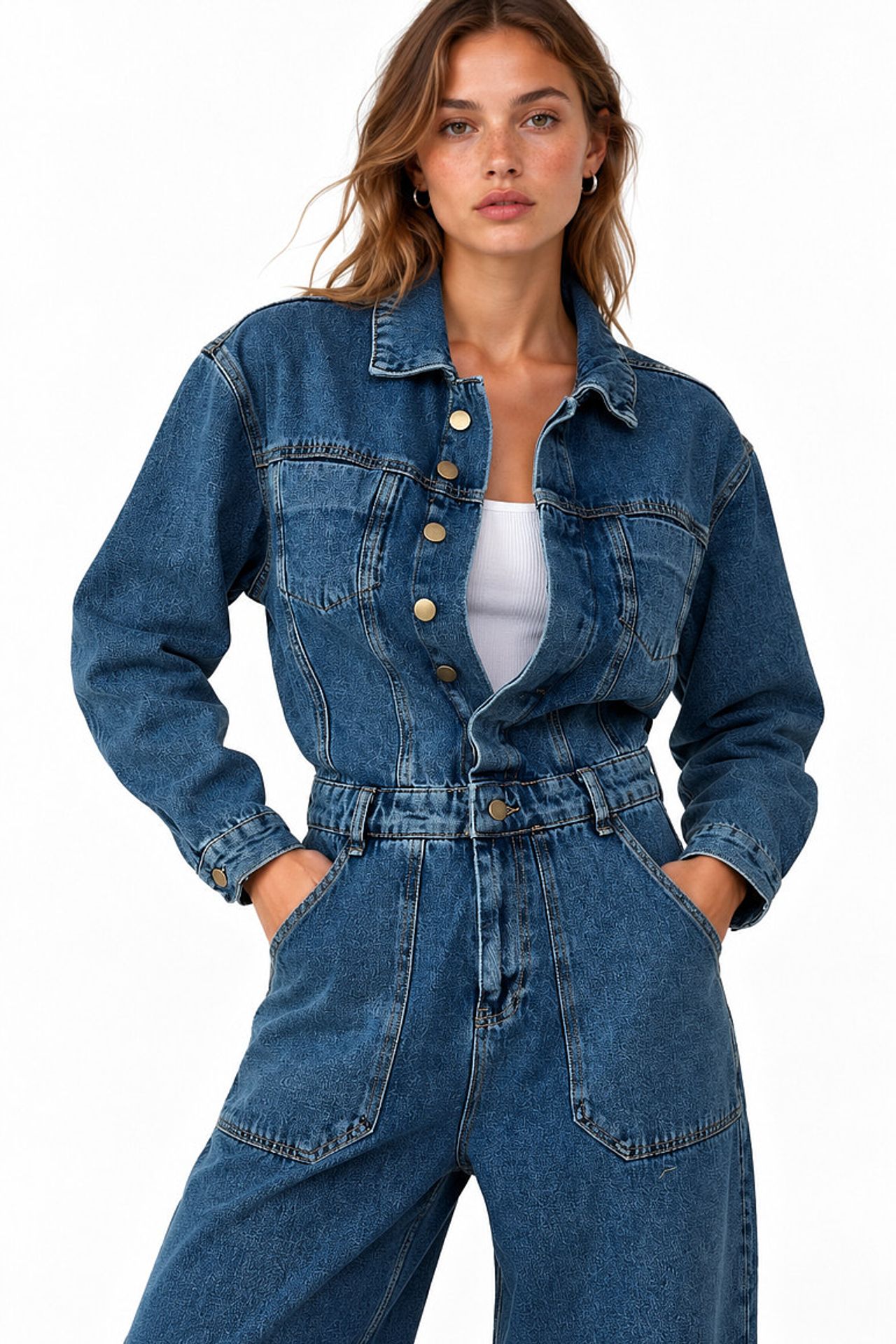 SQUALO Women's Cotton Jumpsuit 2