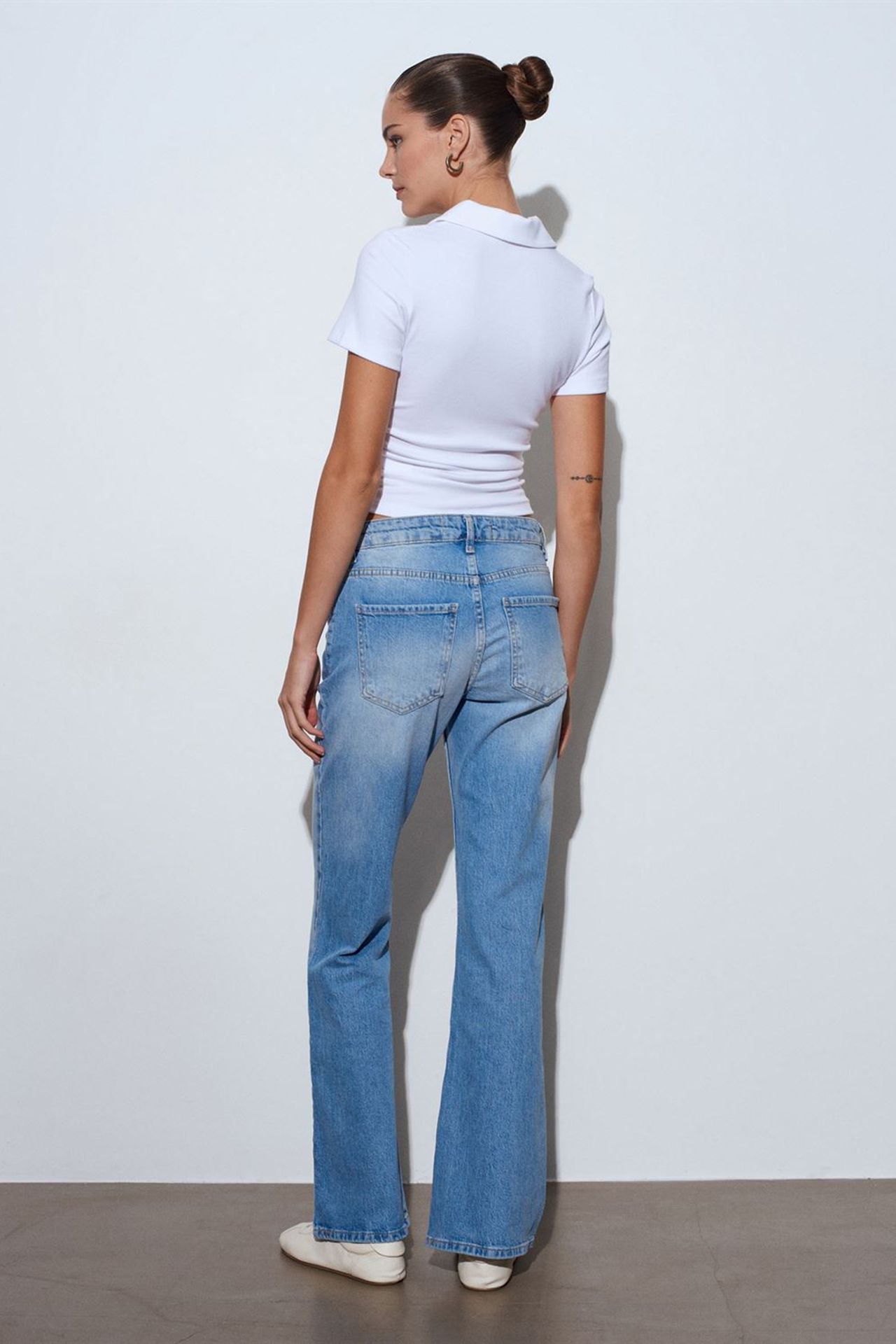 DILVIN Low-waist Bootcut Denim Jeans 2