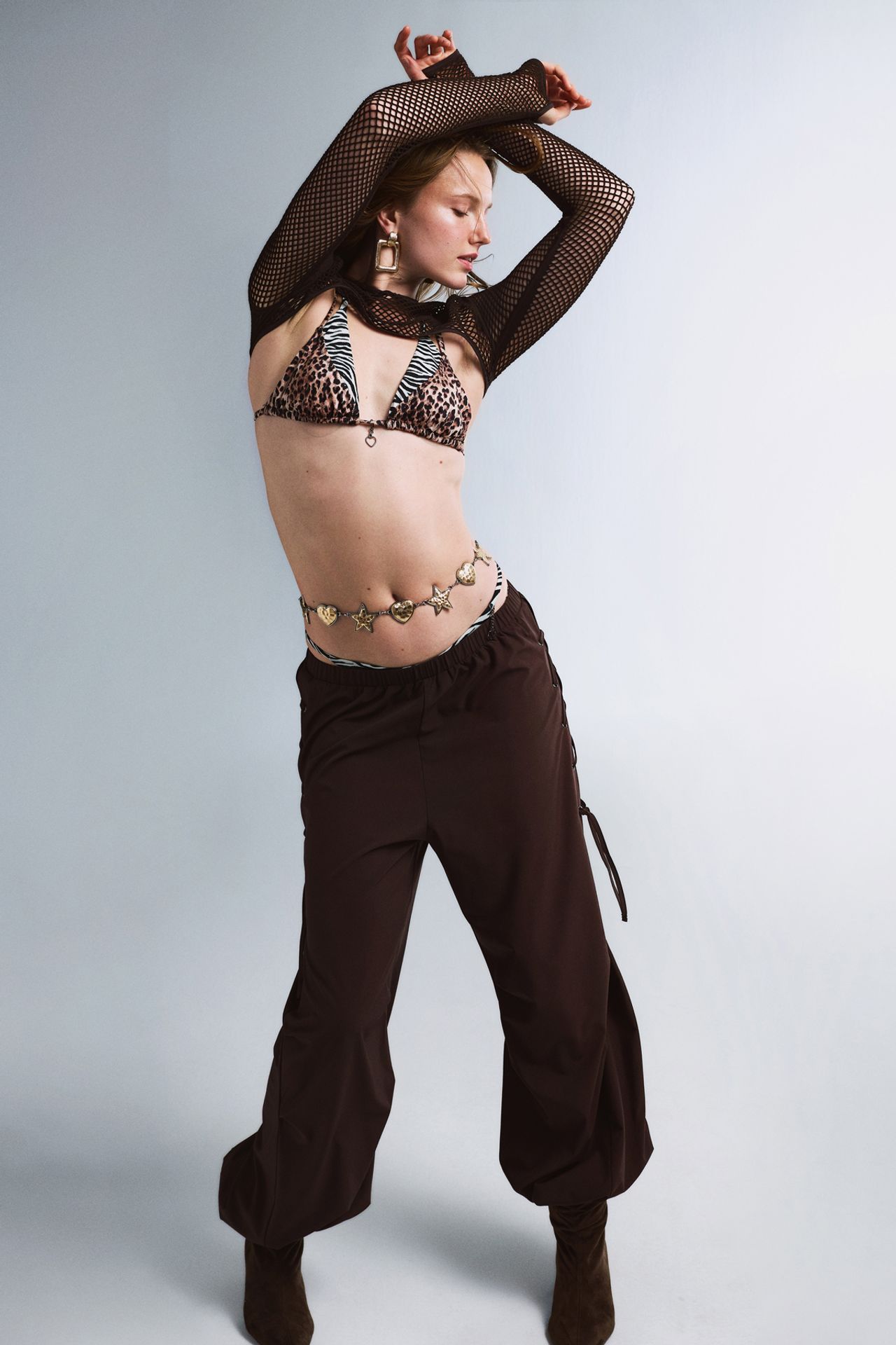 PENTI High Waist Trousers With Hem Detail 1