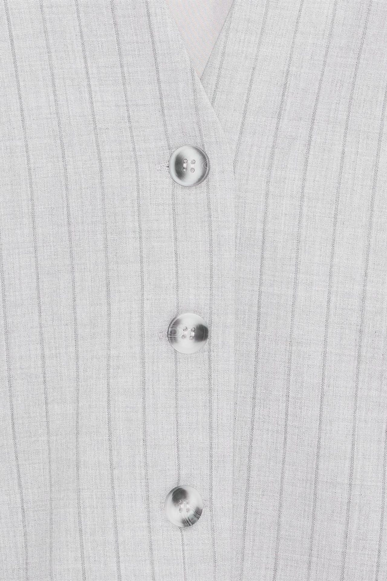 DILVIN Striped V-neck Woven Waistcoat 7