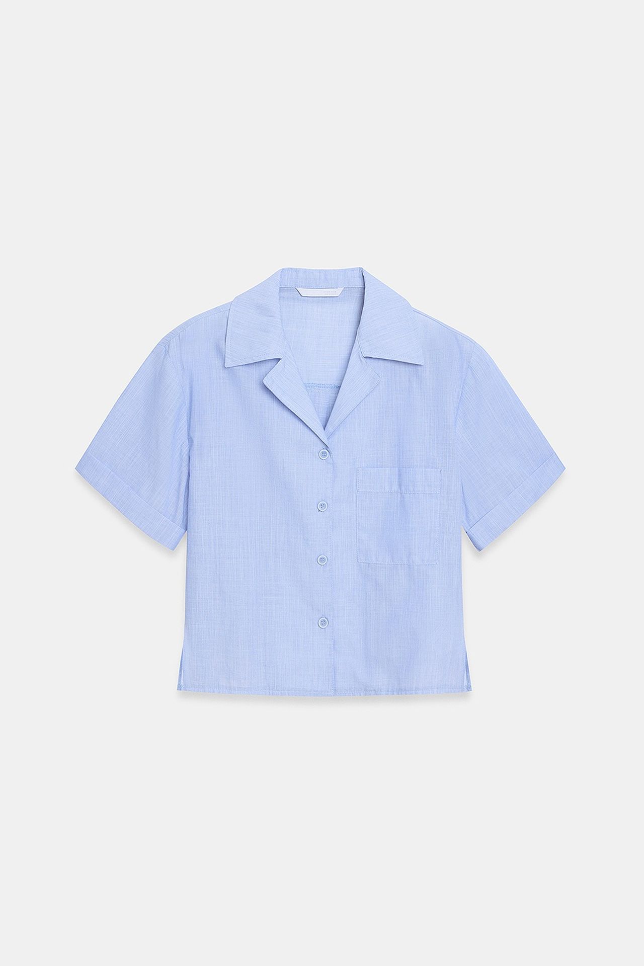 DILVIN Women's Cotton Poplin Crop Shirt 6