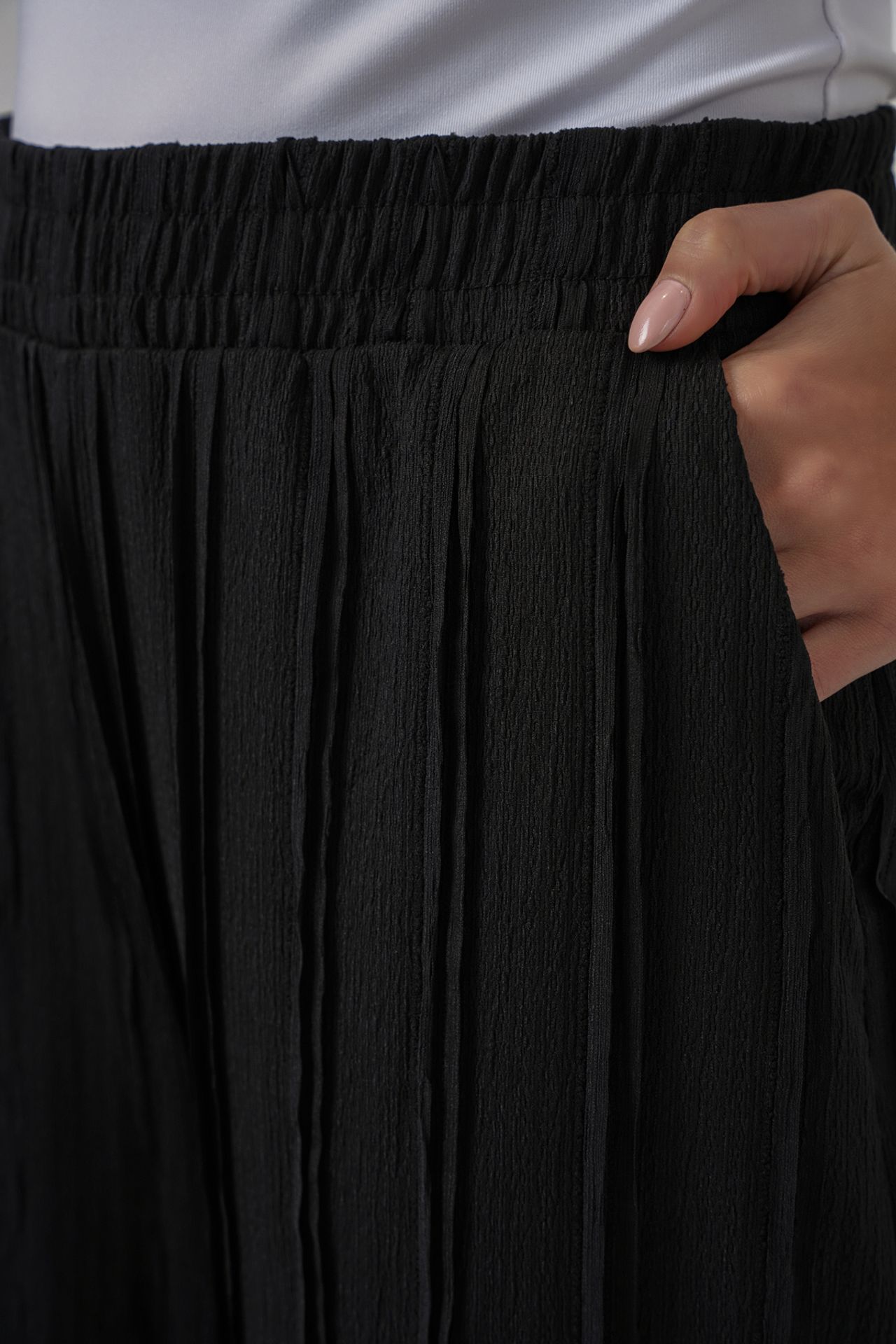 BDART Wide Leg Textured Pull-On Trousers 6