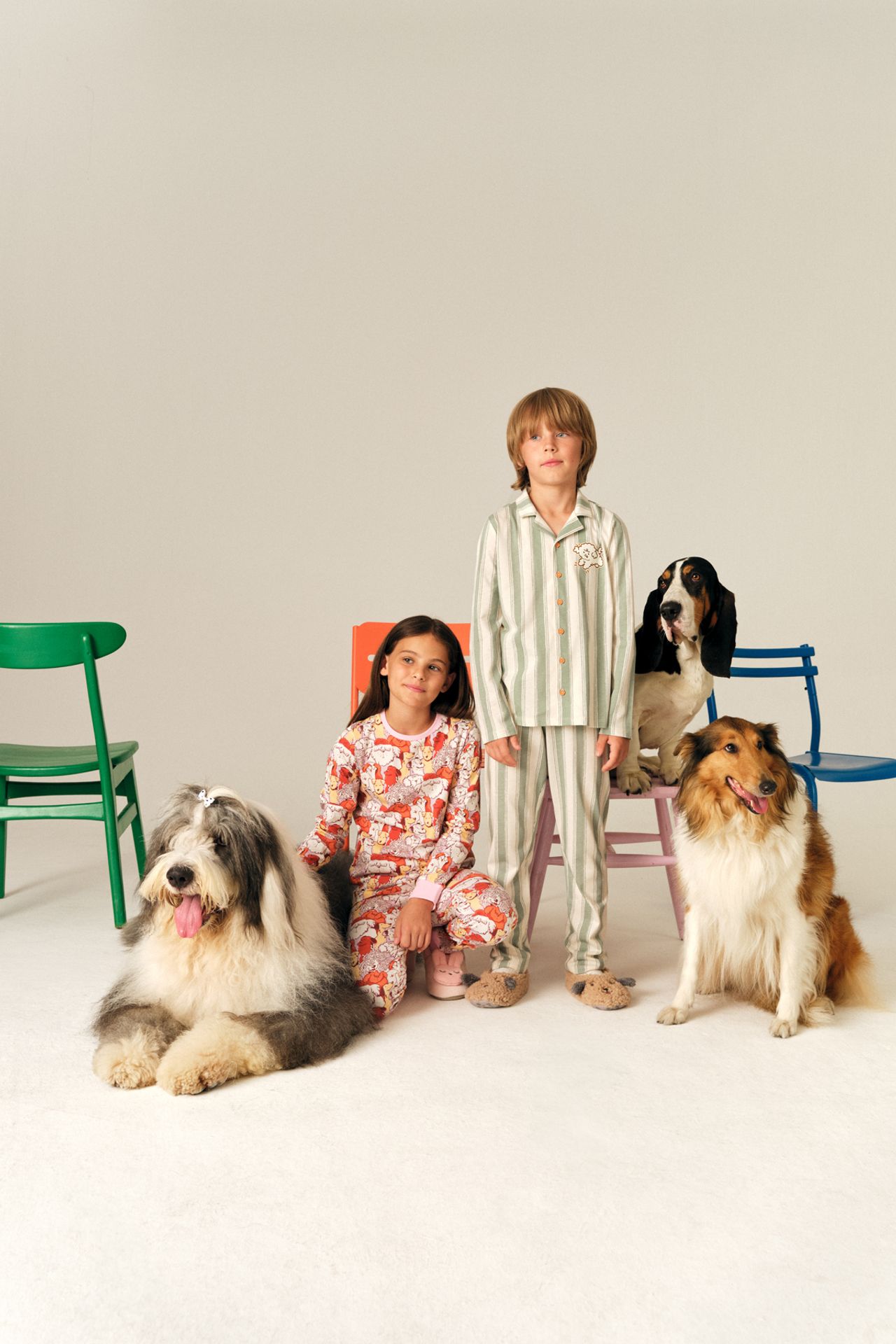 PENTI Girls' Fur-Ever Friends Long Sleeve Pajama Set 1