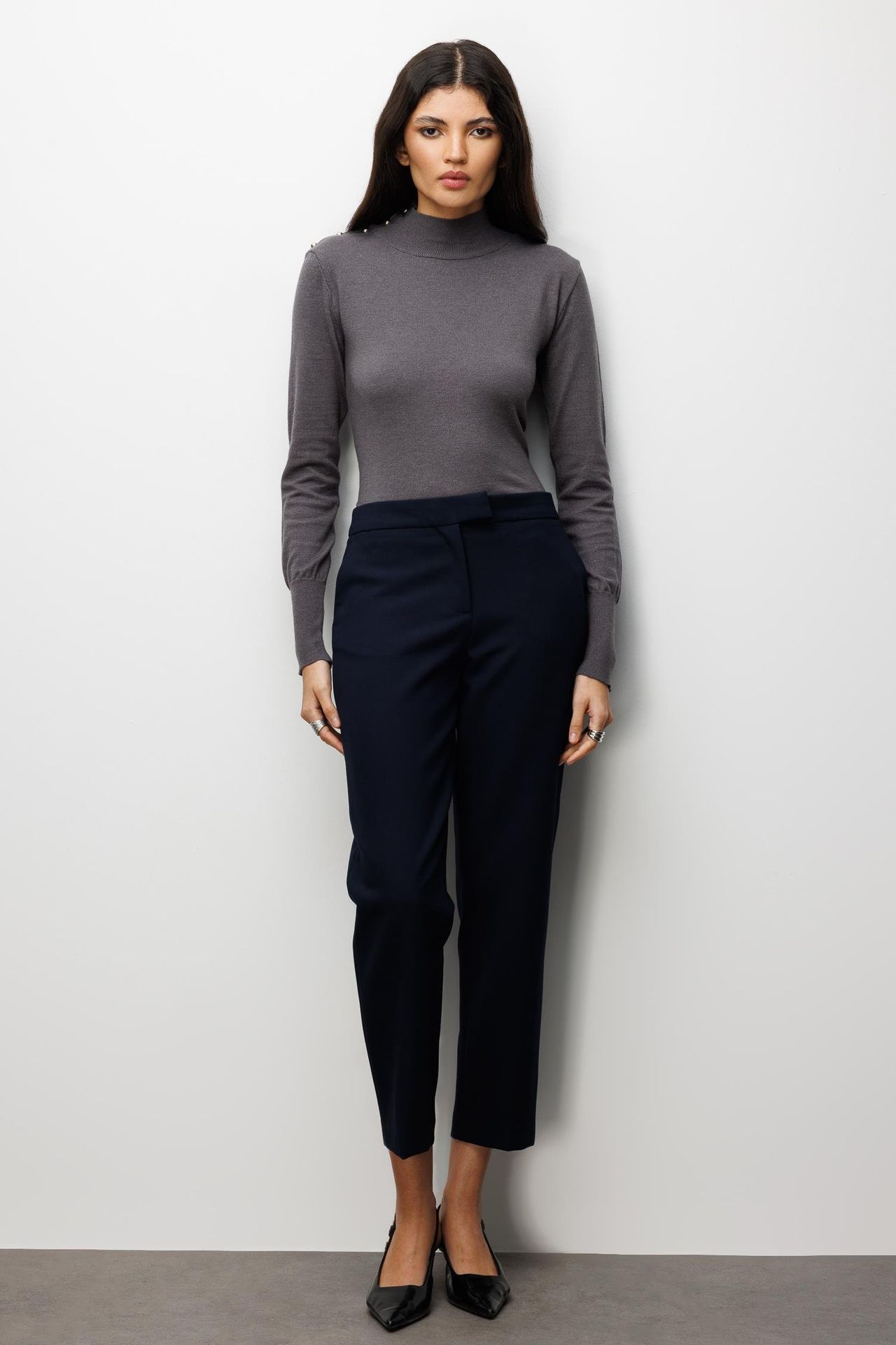 MIXRAY Turtleneck Knit Sweater 2