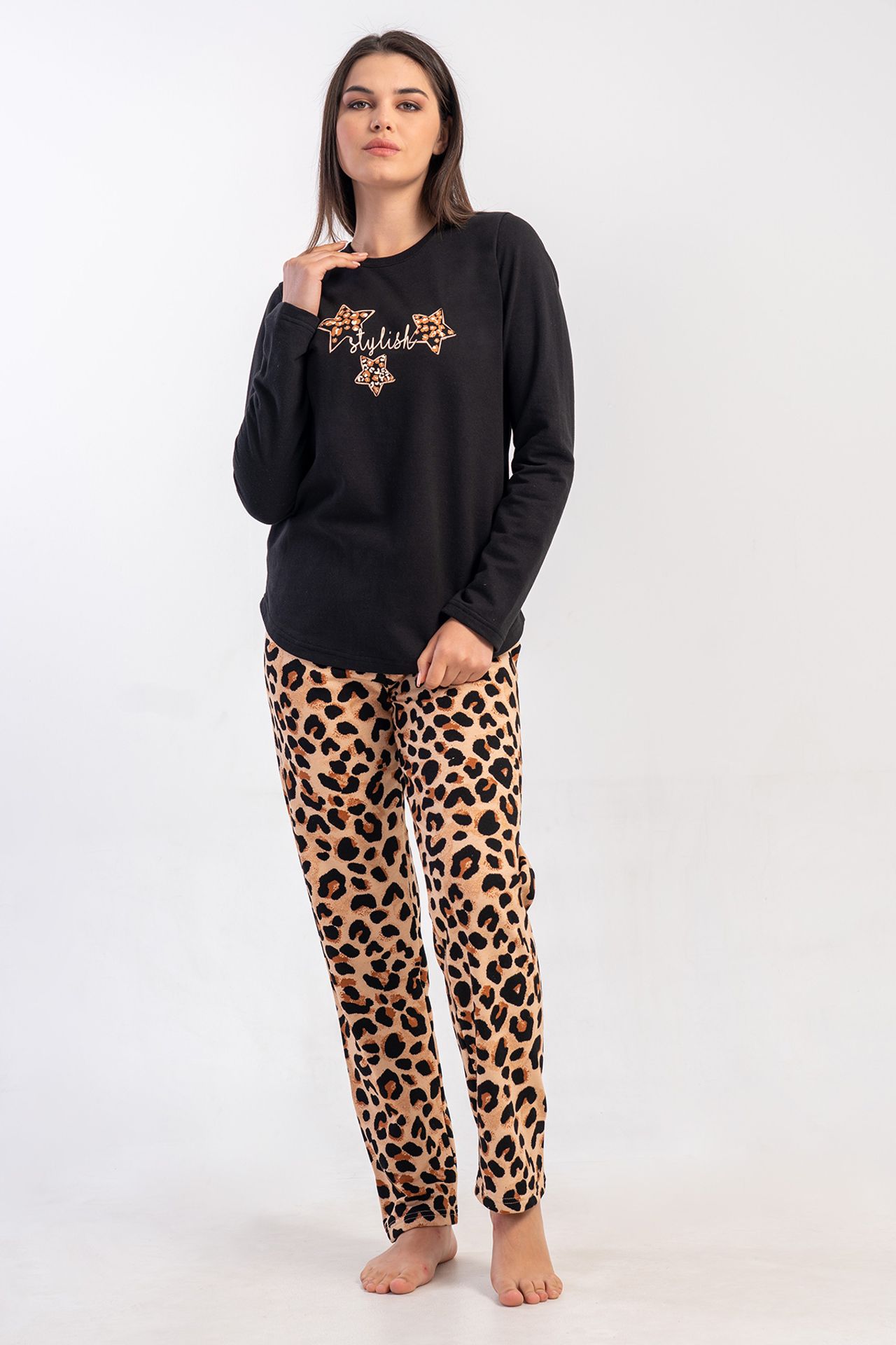 YAKE Hayvan Desenli 2 Parçalı Pijama Takımı 1