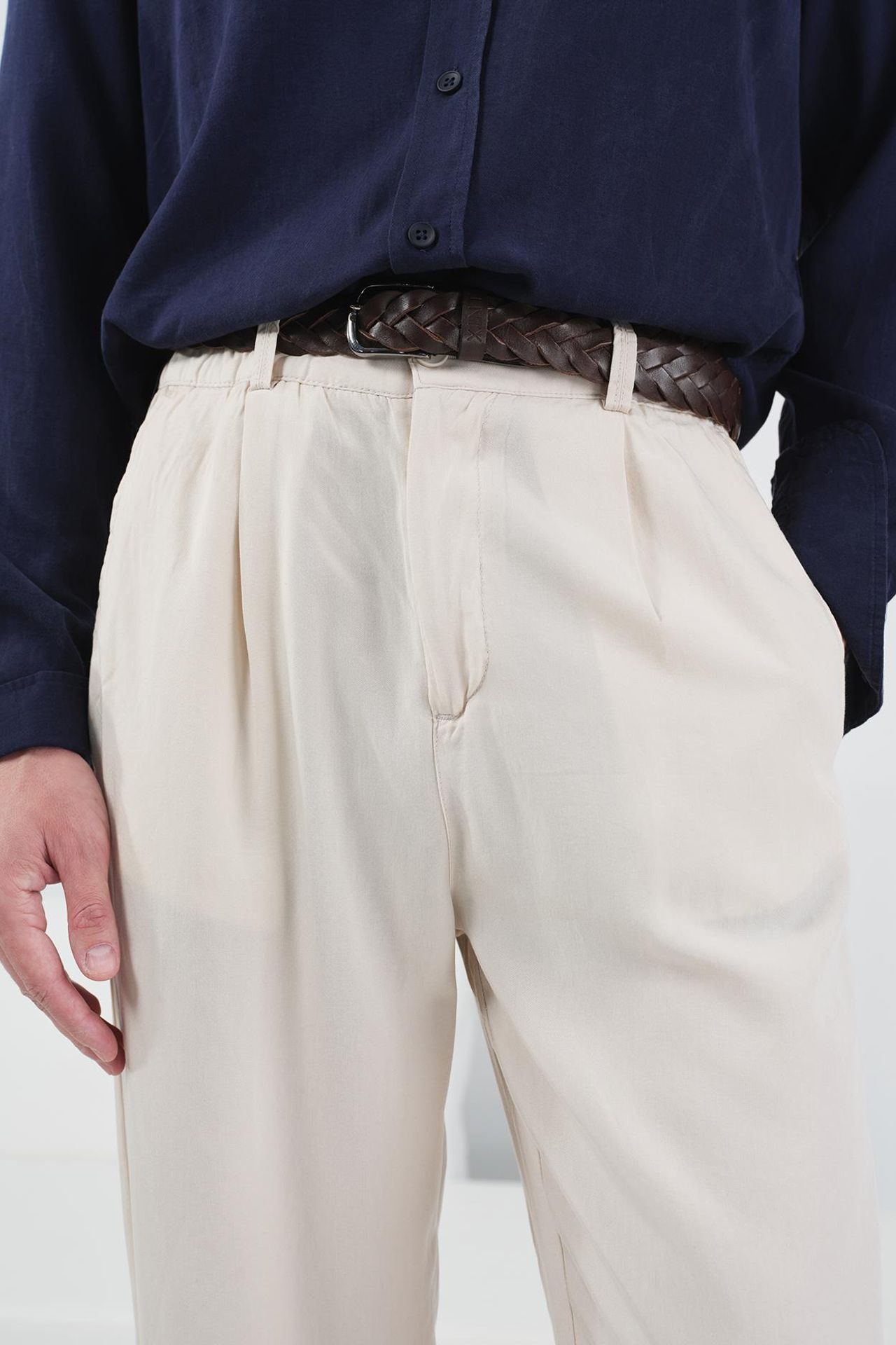 GIESTO Pleated Wide Leg Trousers 4