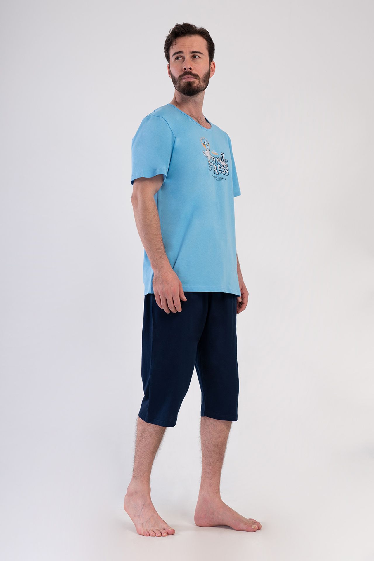 YAKE Regular Capri Pijama Alt Üst Takım 2