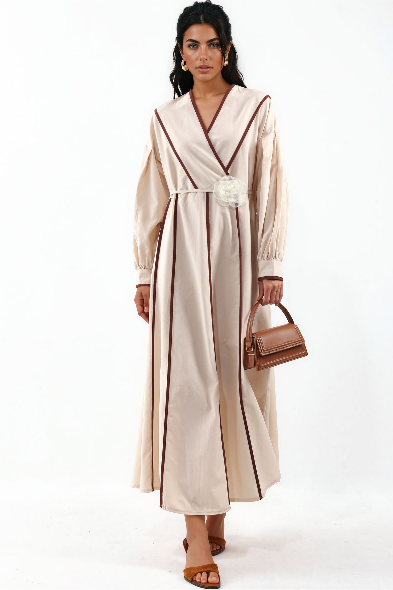 MSN Belted Striped Maxi Dress 1