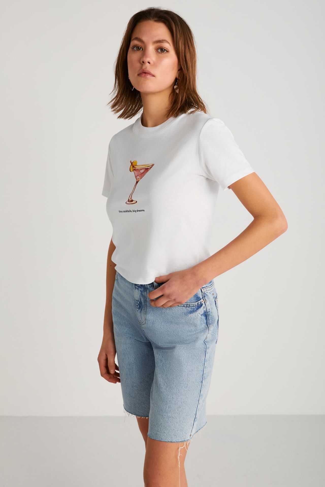 GRIMELANGE Printed Crew Neck Crop Top 3