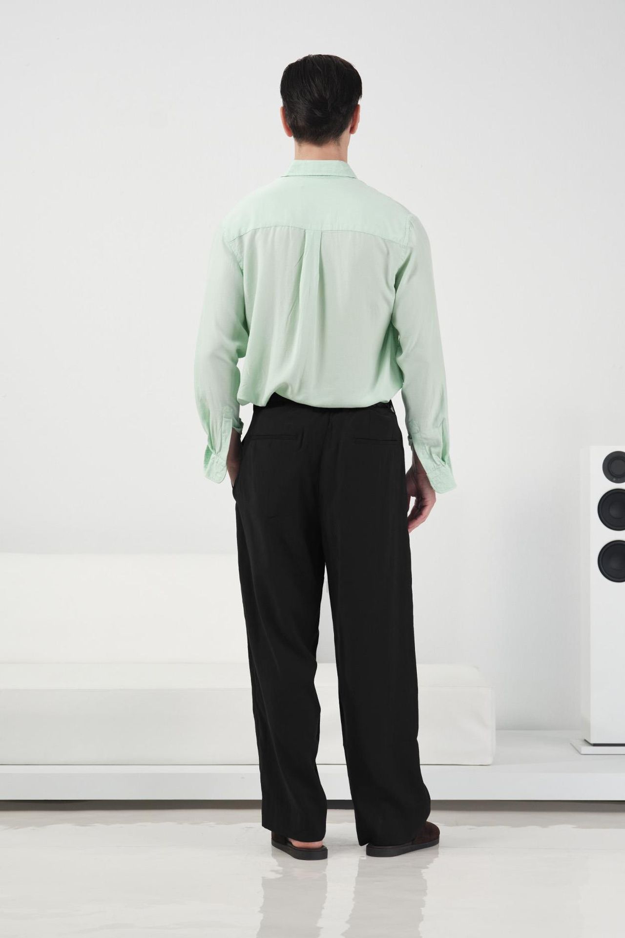 GIESTO Tailored Wide Leg Pleated Trousers 2