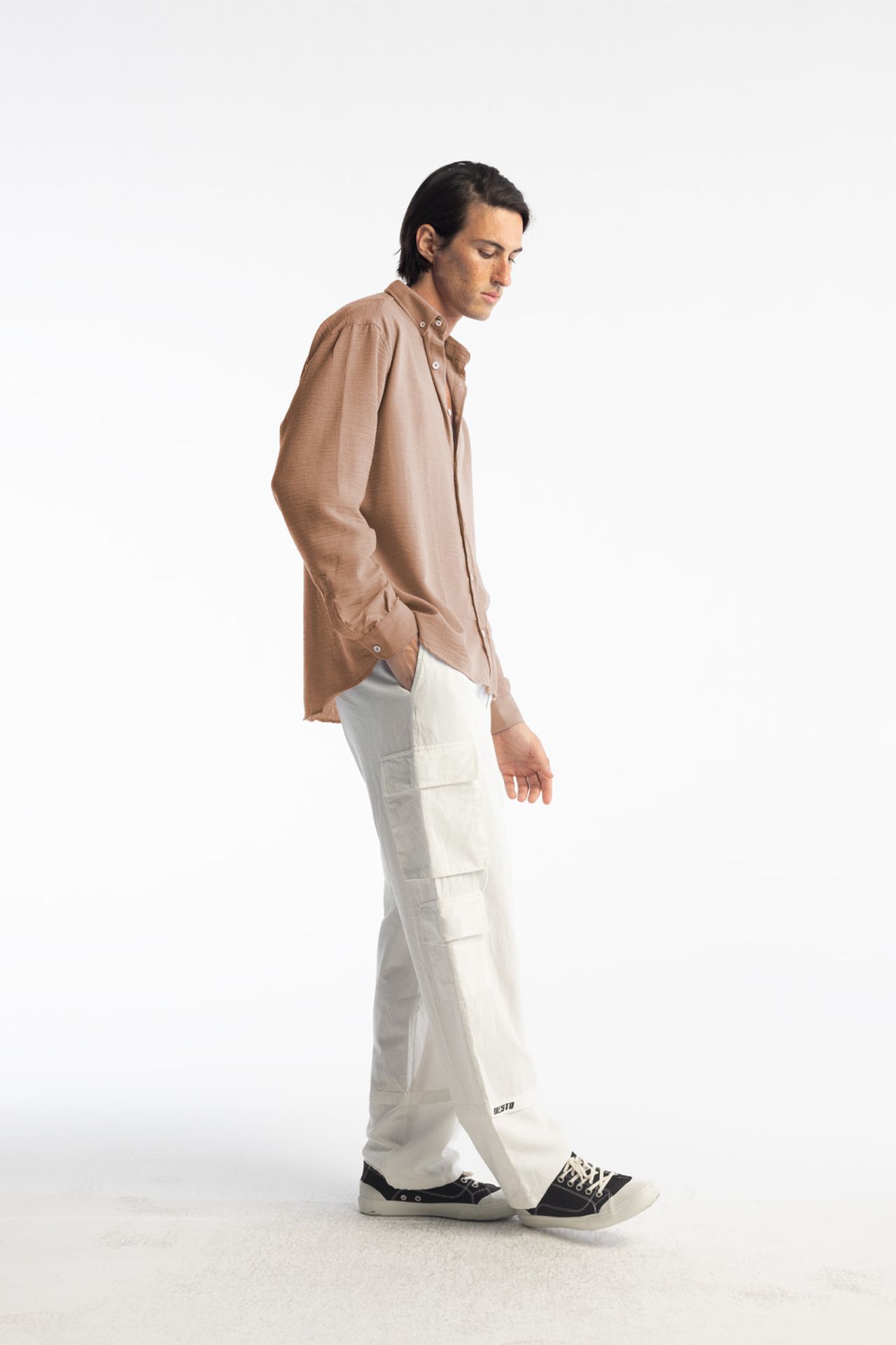 GIESTO Oversized Button-Up Long Sleeve Shirt 4