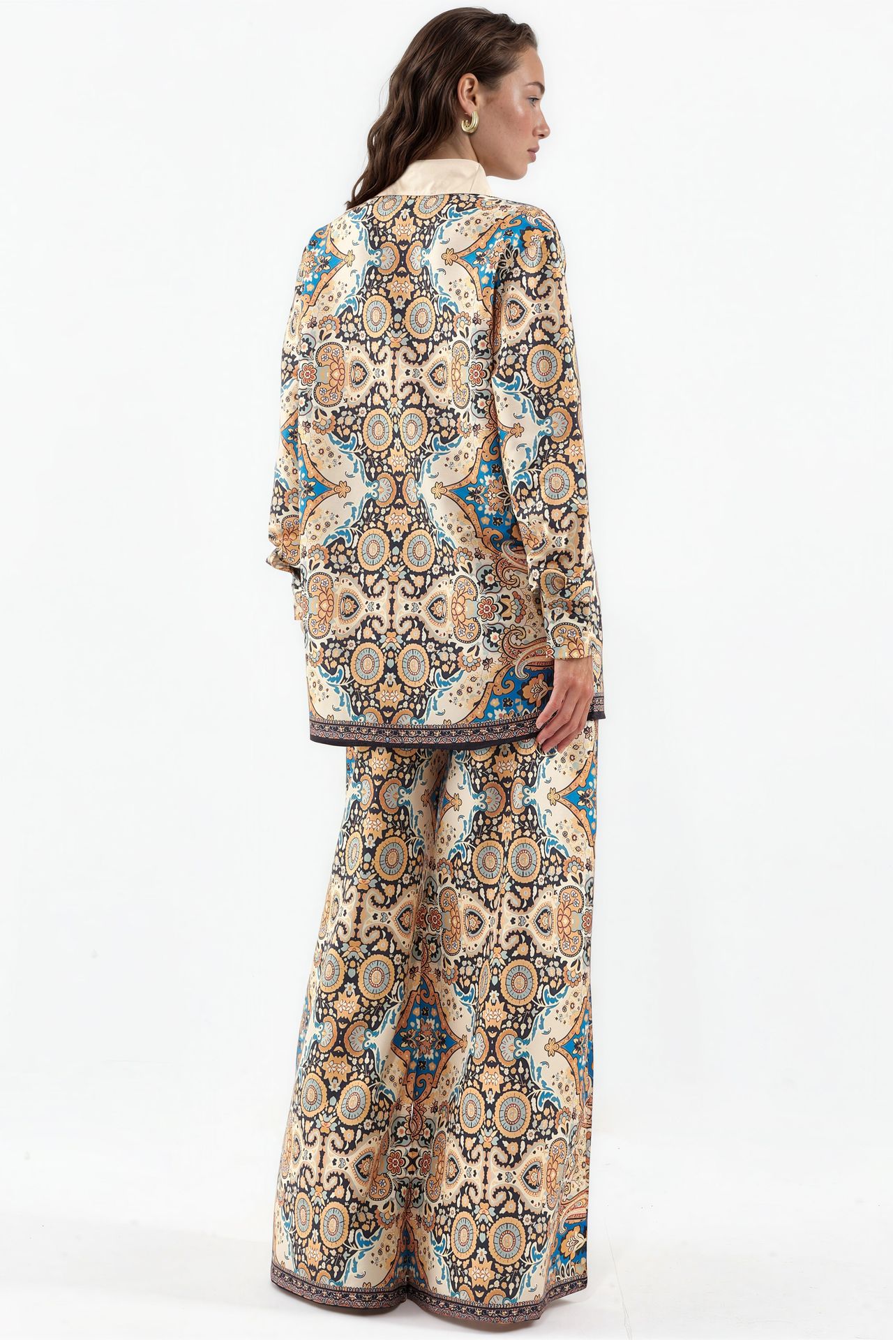 MSN Paisley Shirt And Wide-Leg Trousers Set