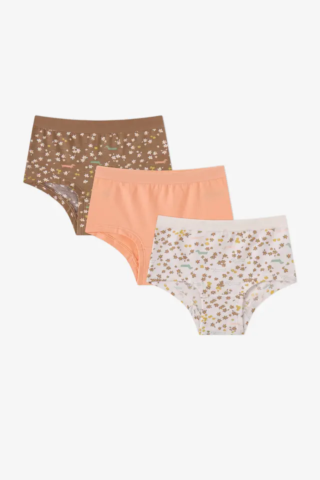 PENTI Girls' Glow Dog Print Hipster Briefs