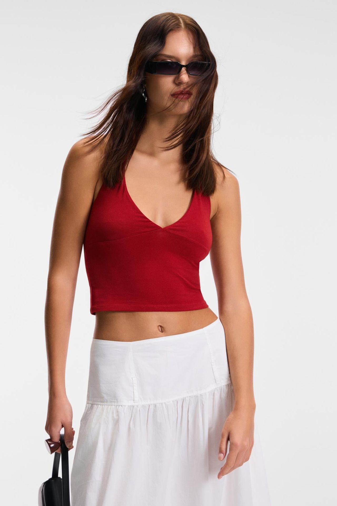 GRIMELANGE Halterneck Backless Crop Top 2