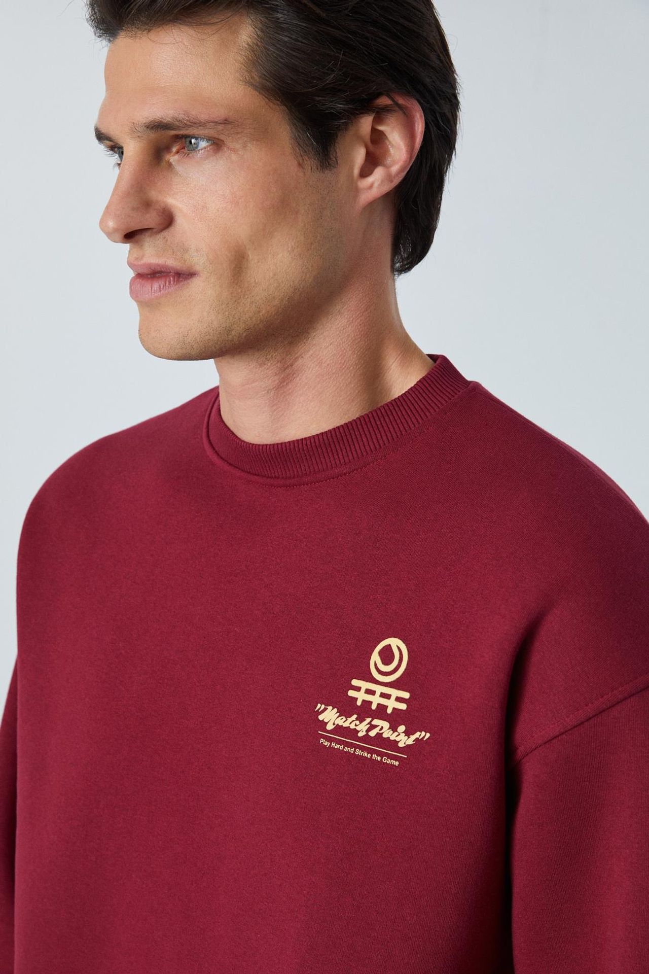 GRIMELANGE Baskılı Logolu Bisiklet Yaka Sweatshirt 4