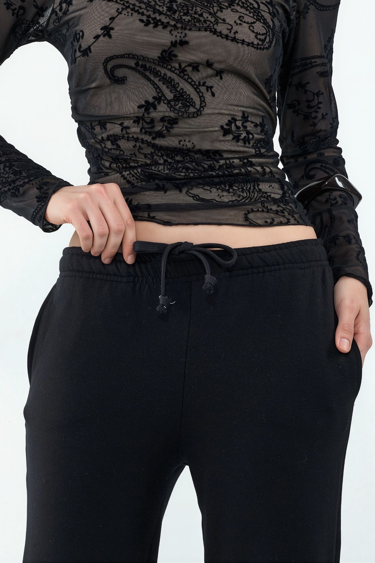 BUSEM Wide-Leg Pull-On Sweatpants 4