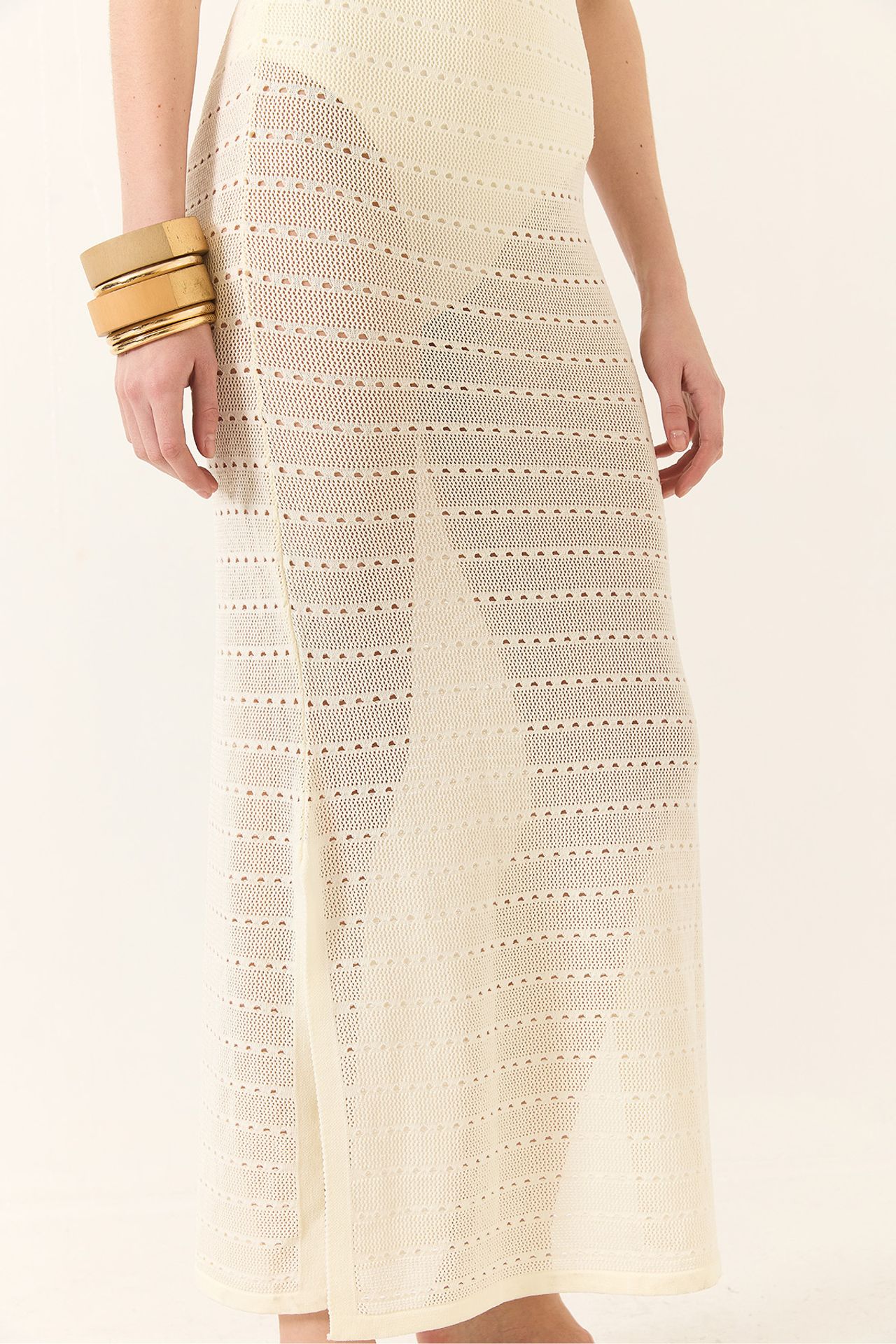 LUCCI V-Neck Midi Slit Dress 6
