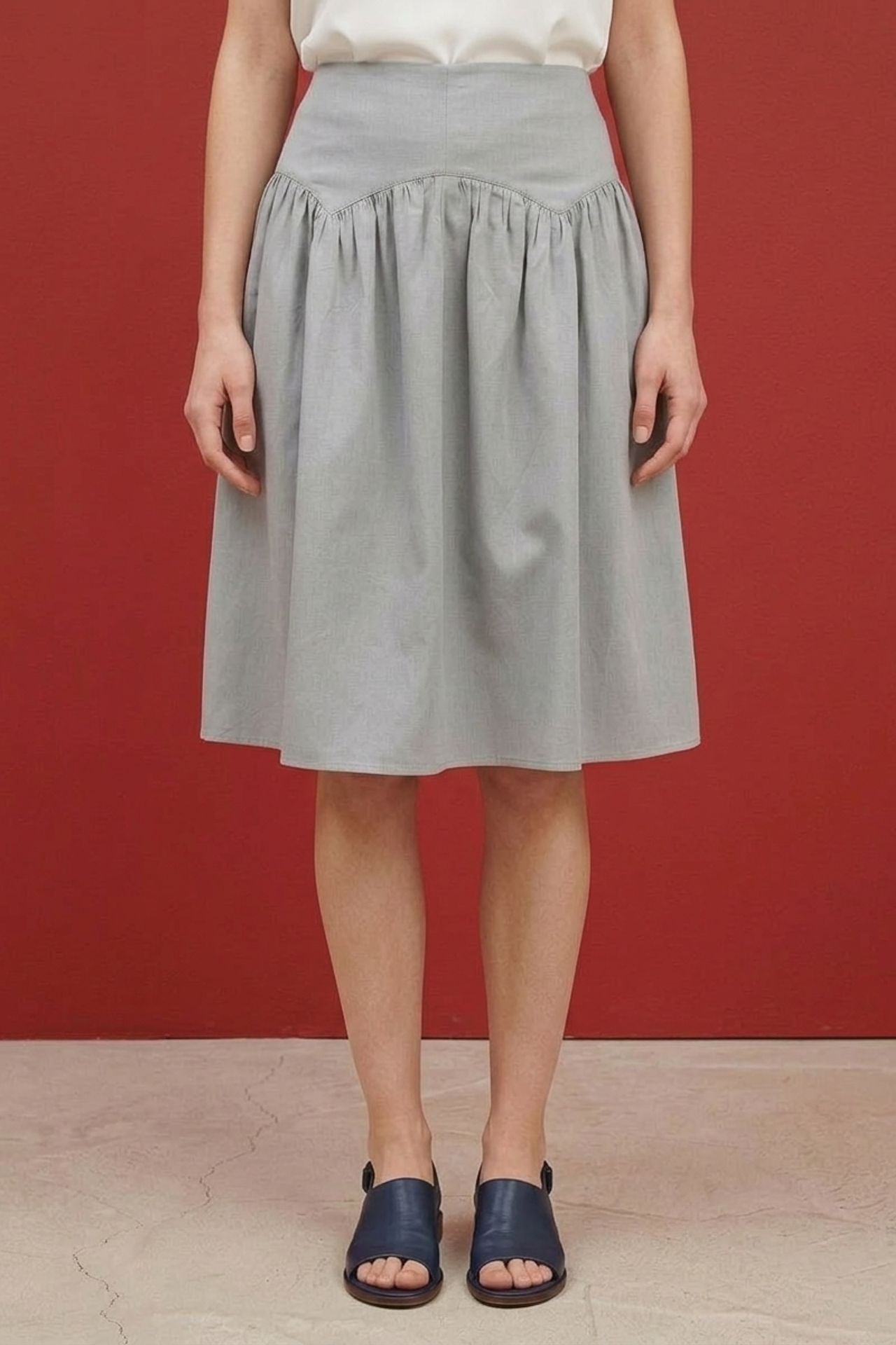MY FASHION High-Waist Lyocell Crepe Trousers 2