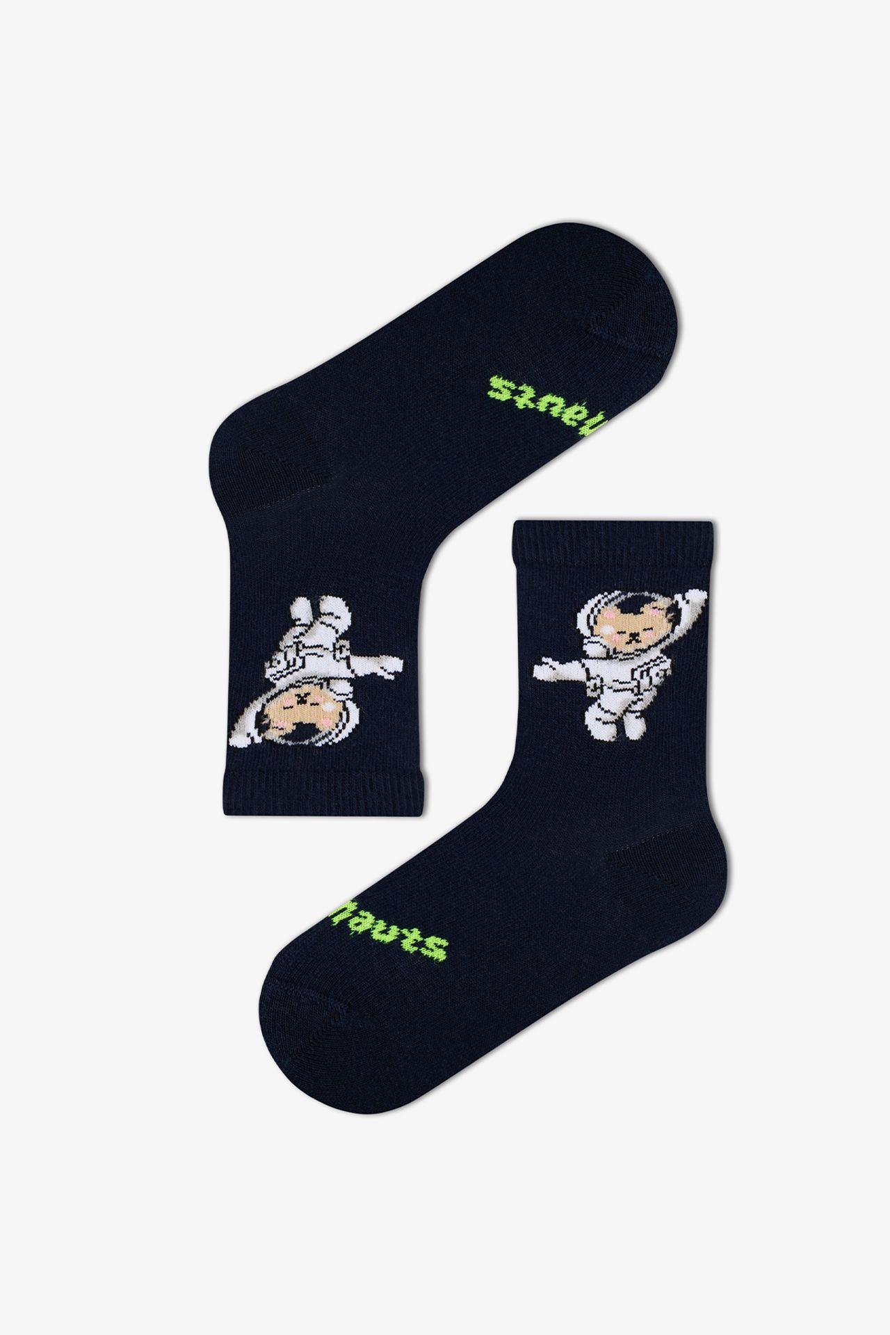 PENTI Boys' Space Friends Cotton 2-Pack Crew Socks 4