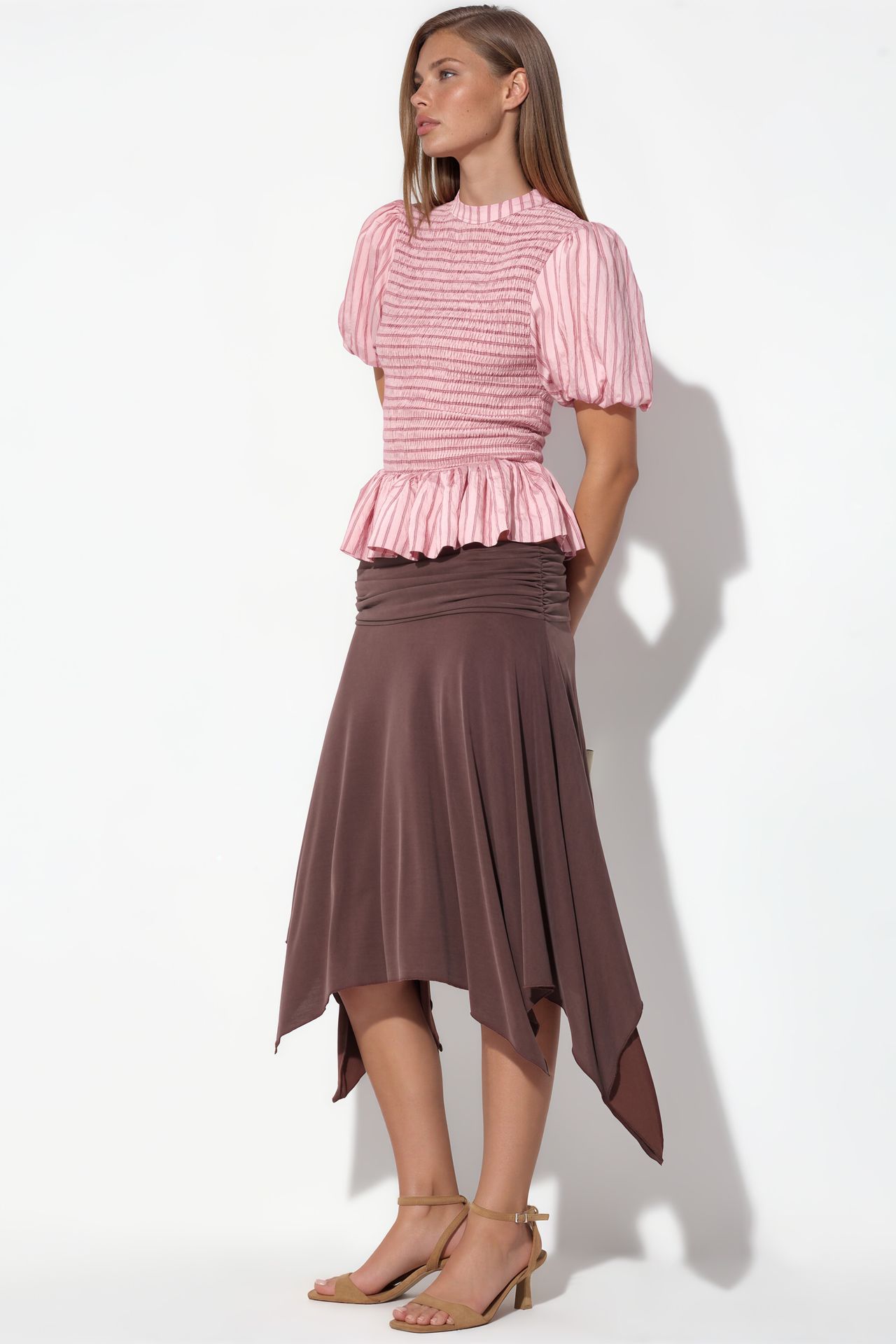 BUSEM High-Waist A-Line Midi Skirt 2