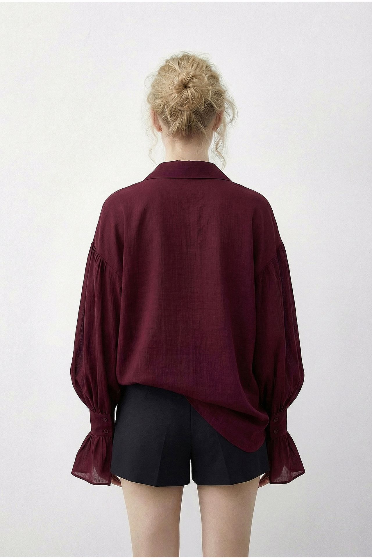 LUCCI Oversized Frilly Button-Up Shirt 5