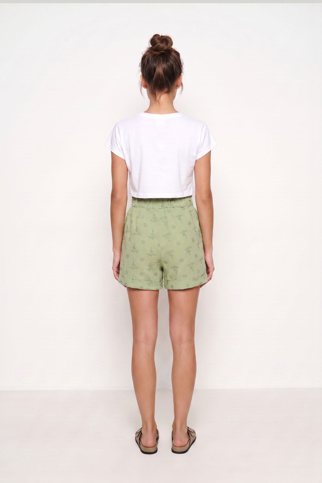 ISTANBUL High Waist Drawstring Mini Shorts with Binding Detail 8