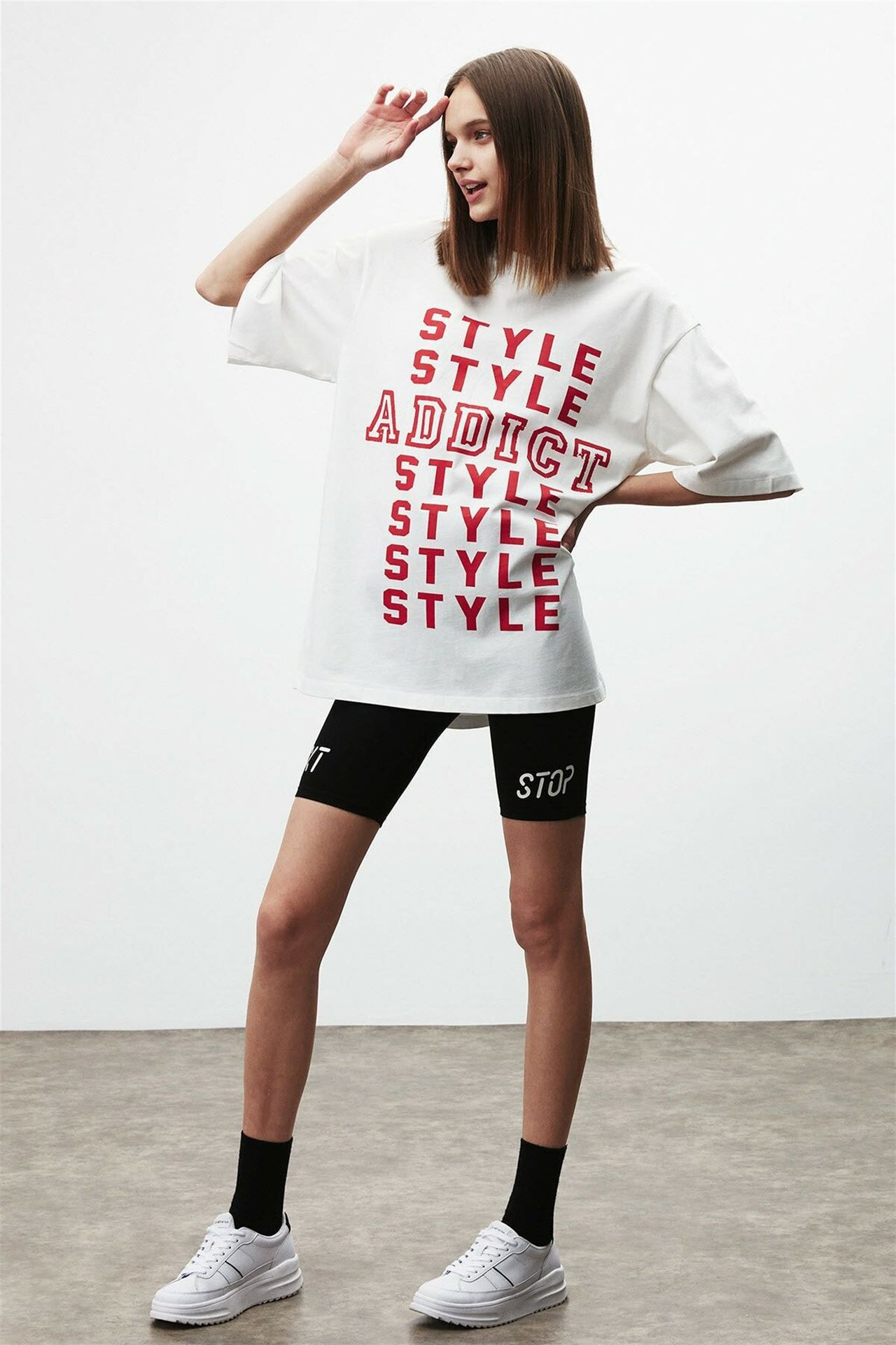 GRIMELANGE Oversized Long Crew Neck T-Shirt 4