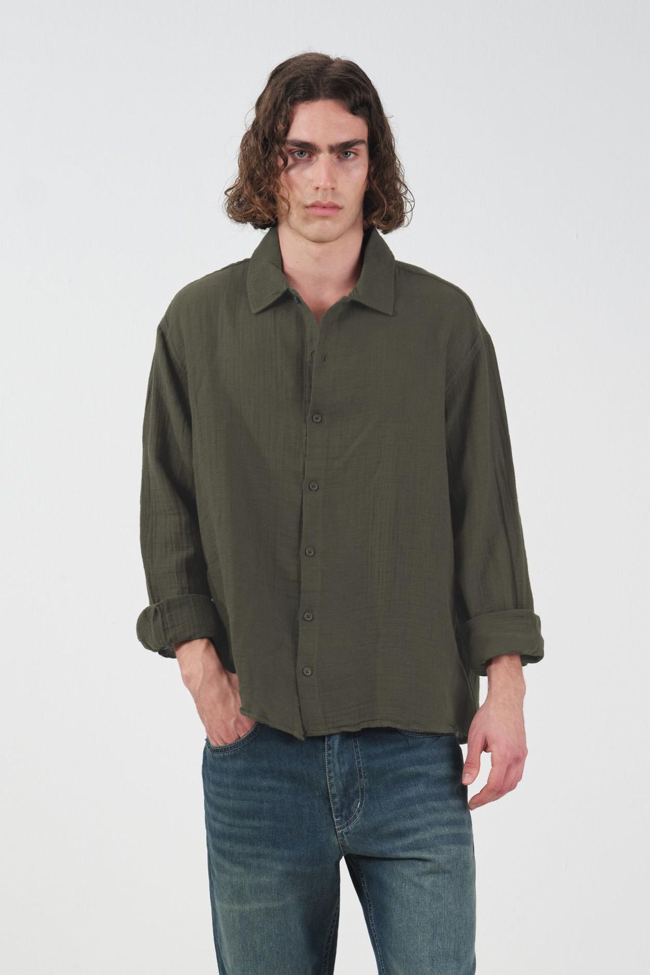 GIESTO Men's Relaxed Fit Cotton Long Sleeve Shirt 3