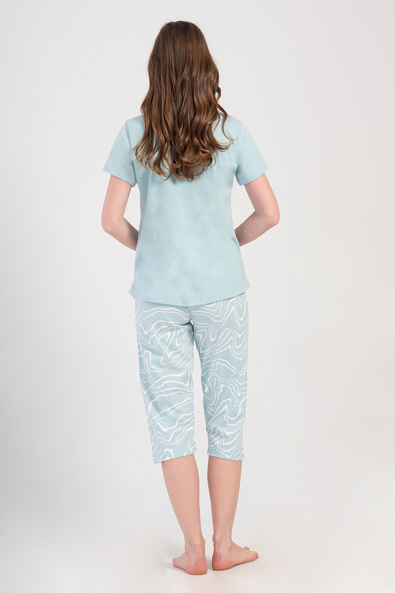 YAKE Rahat İki Parçalı Pijama Takımı 4