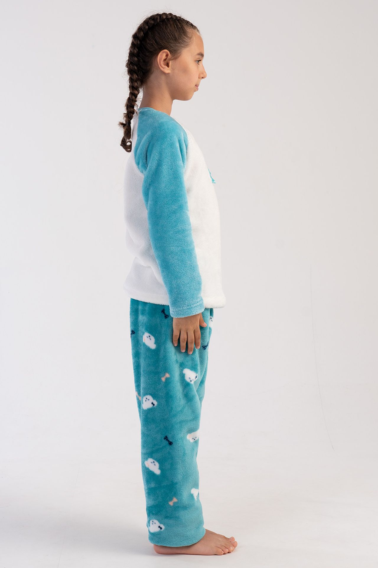 YAKE Rahat Desenli 2 Parçalı Pijama Takımı 3