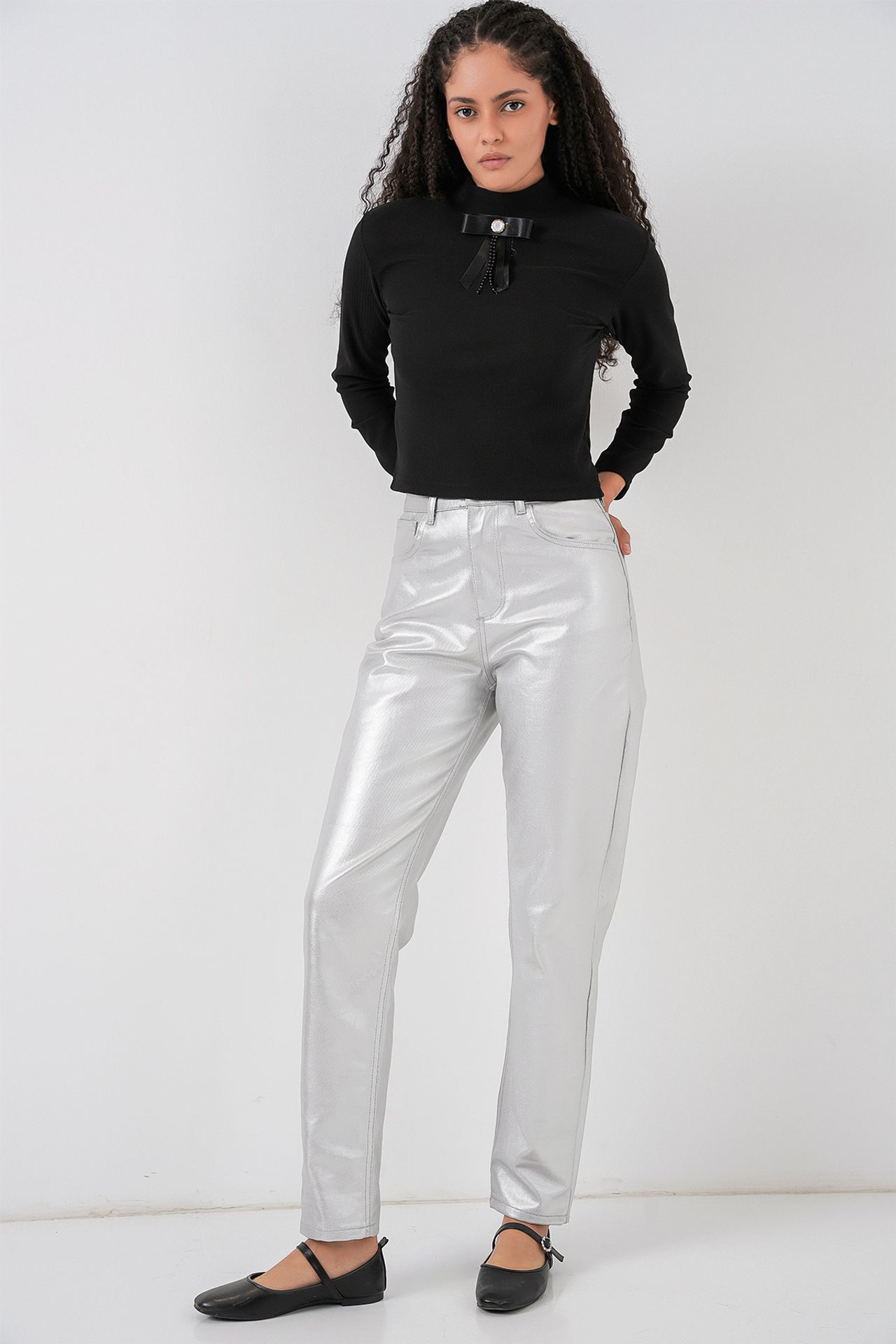 BDART High Waist Straight Leg Denim Pants 1