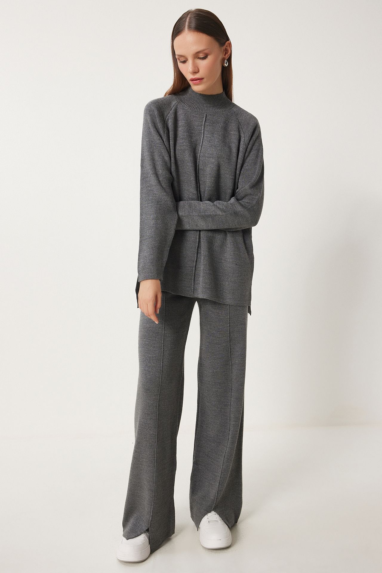 ISTANBUL Rib Detailed Knitted Two-Piece Set