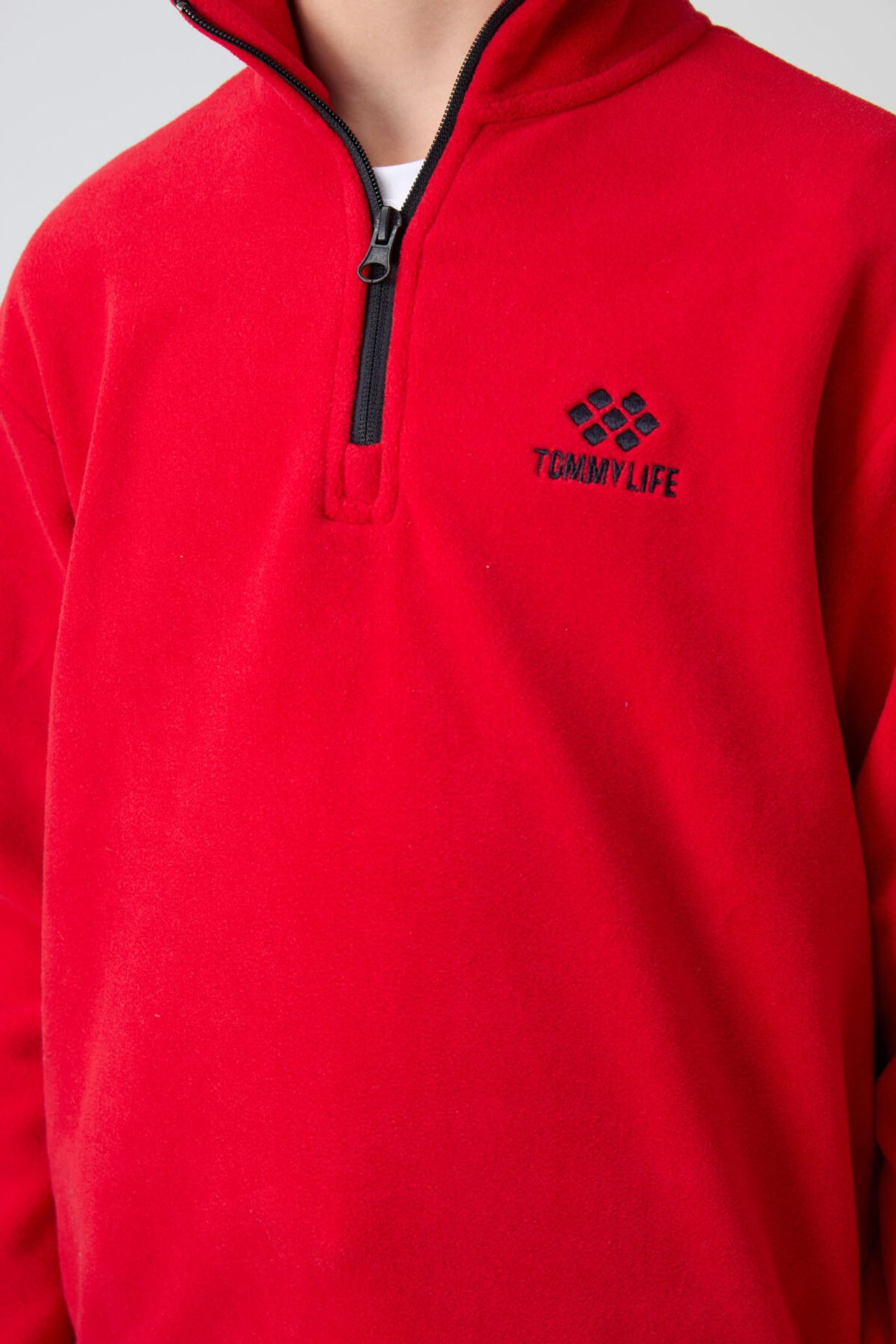TOMMY Youth Half Zip Embroidered Sweatshirt 3