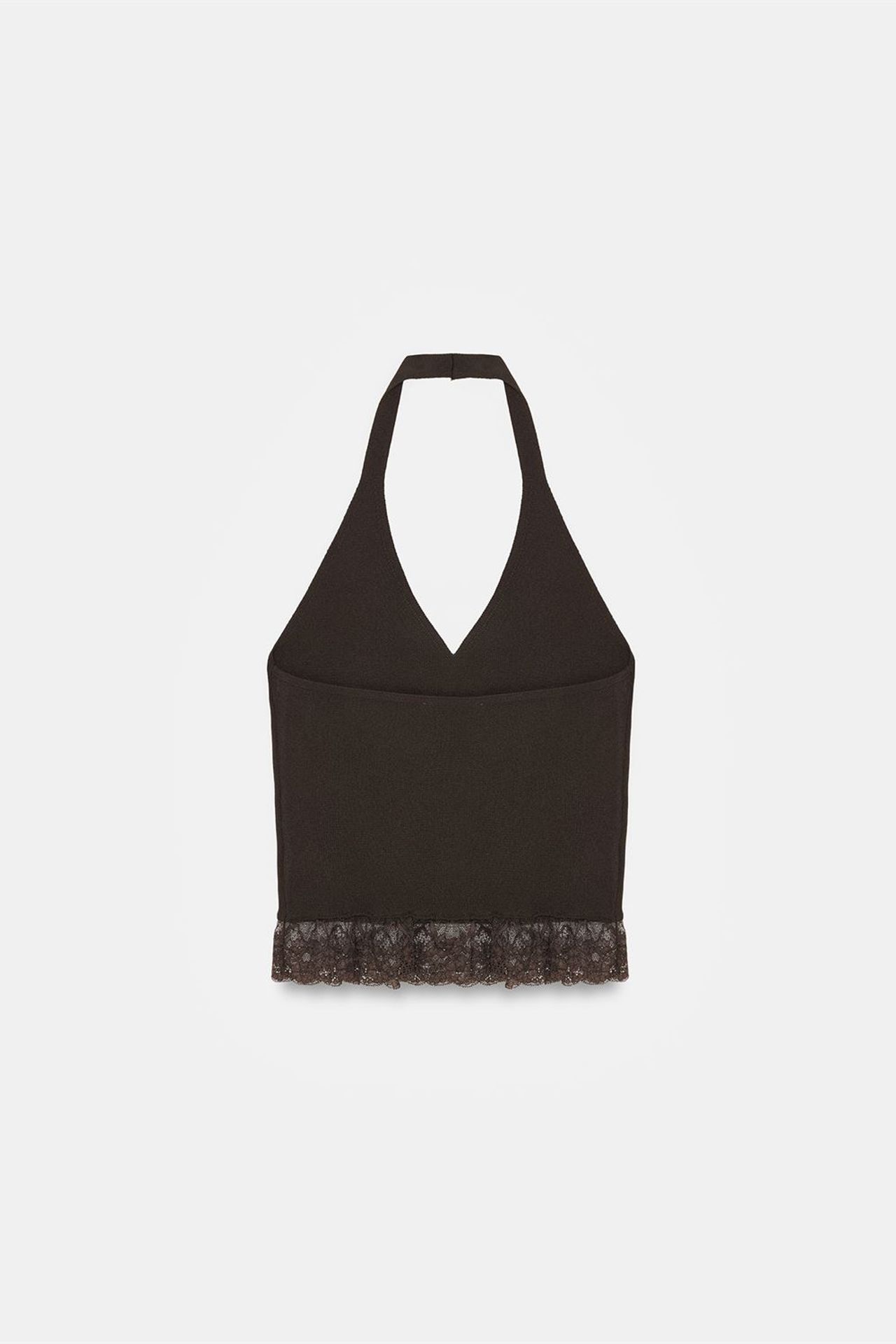 DILVIN Ribbed Lace Halterneck Blouse 6