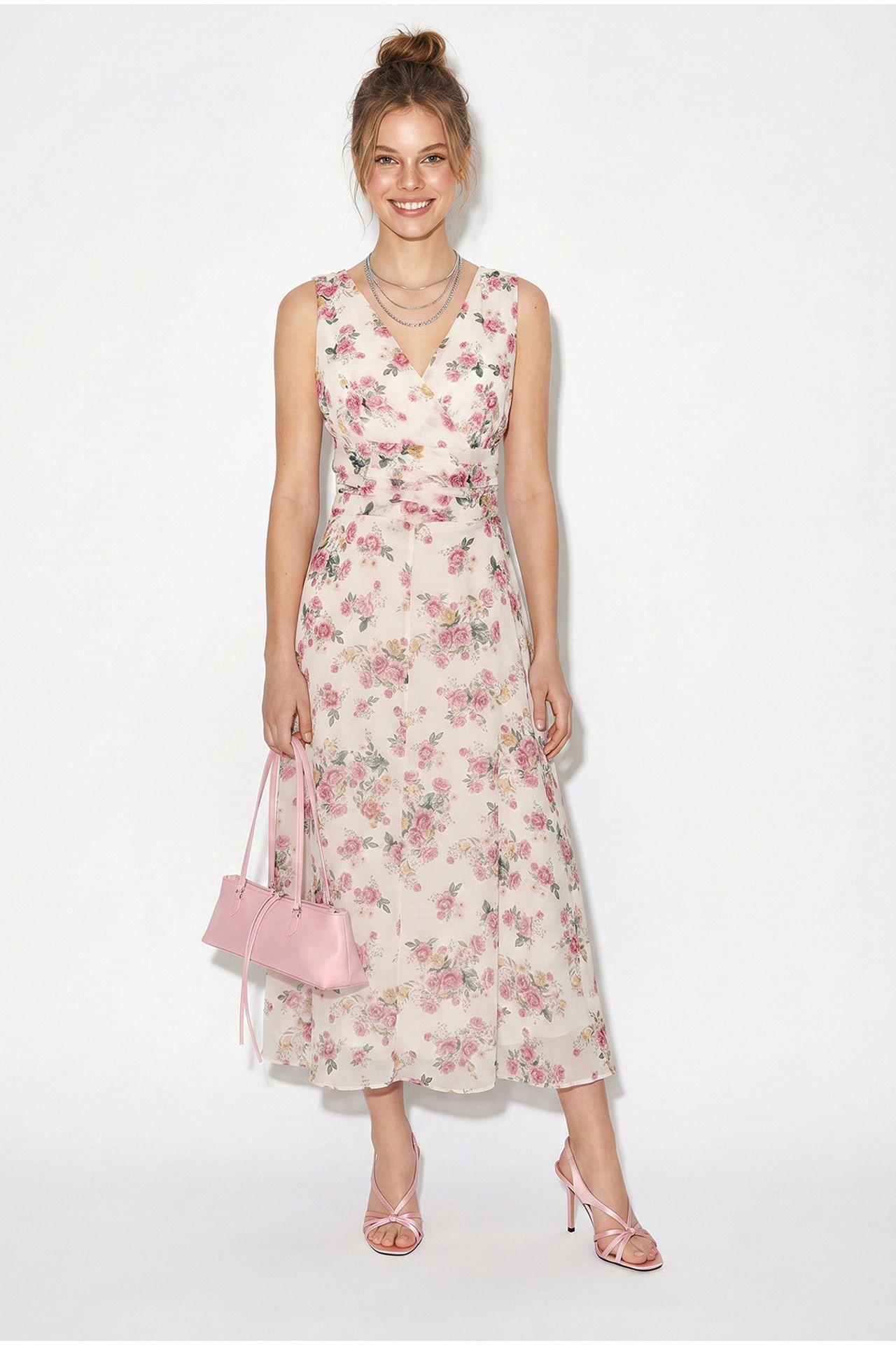 LUCCI Floral A-line Midi Dress 3